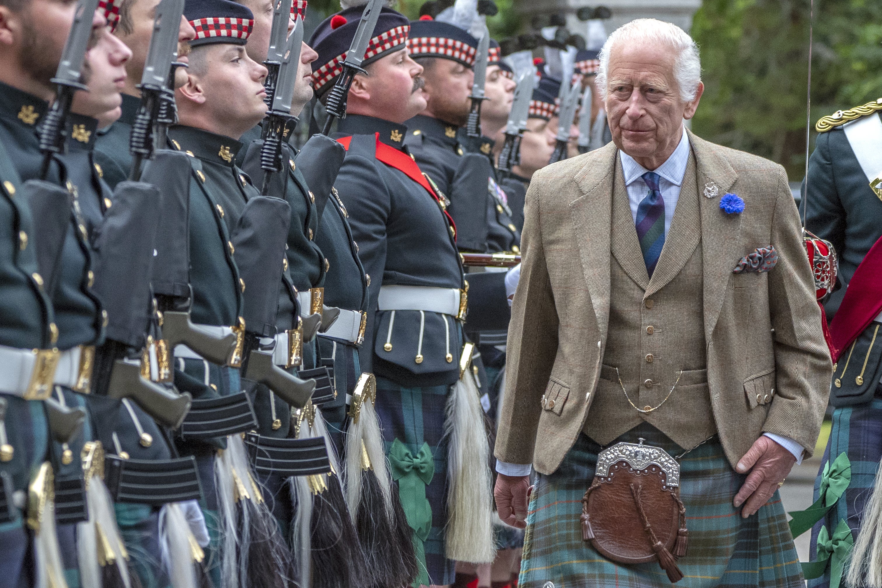 The King, at Balmoral Castle on Monday, acceded to the throne in September 2022 (Jane Barlow/PA)