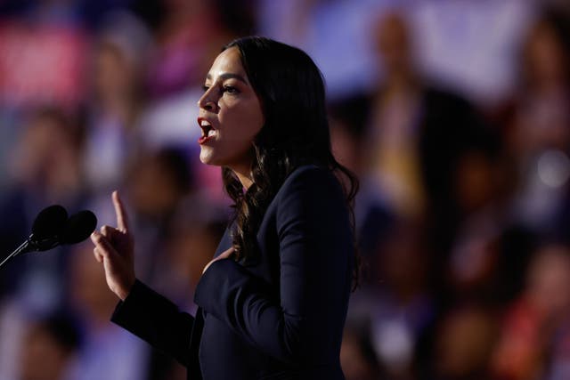 <p>Alexandria Ocasio-Cortez spoke in a primetime slot at the Democratic convention in August </p>