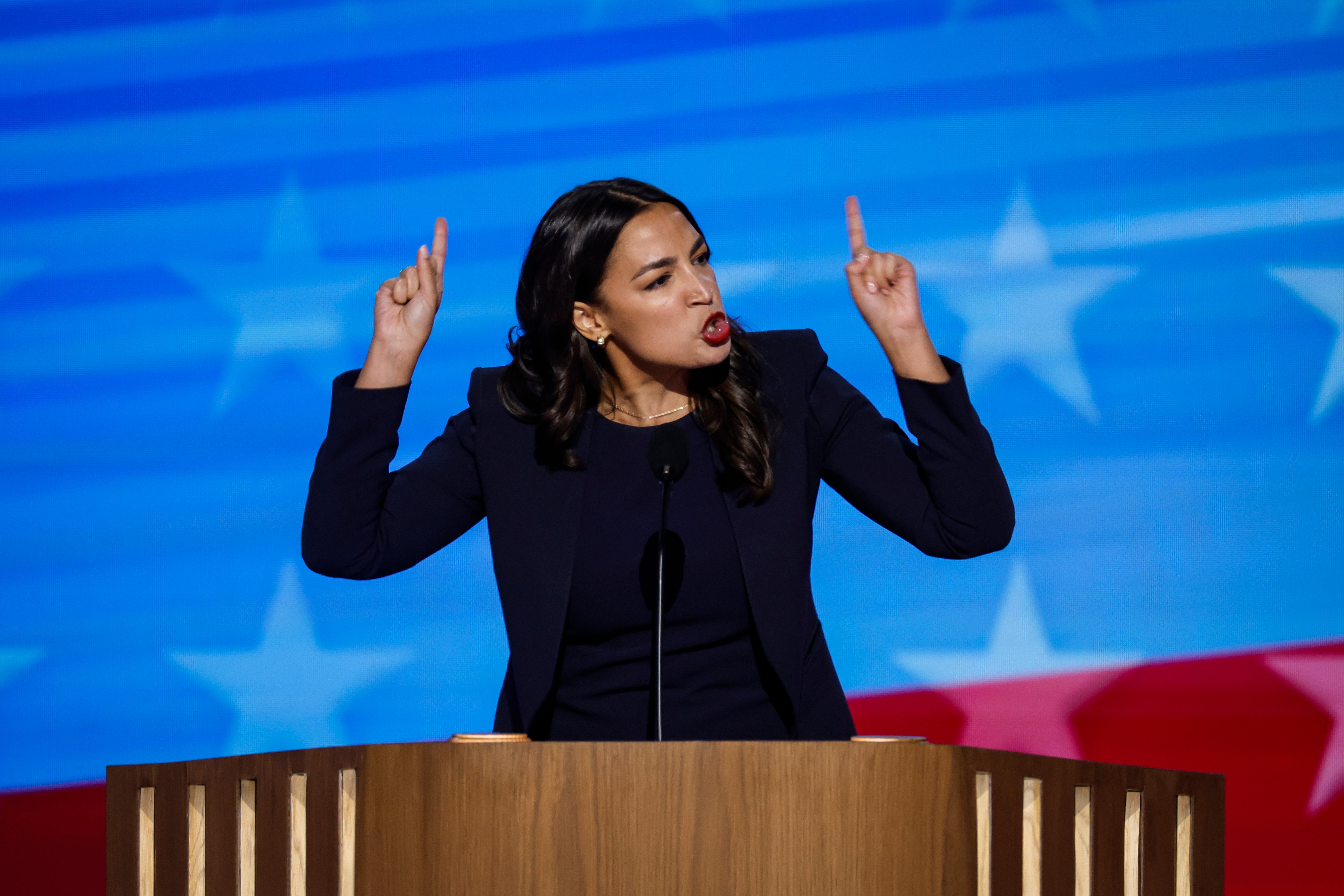 Rep. Alexandria Ocasio-Cortez (D-NY) delivered a rousing address to assure progressives that Harris would be on their side on everything from Gaza to taking on Wall Street