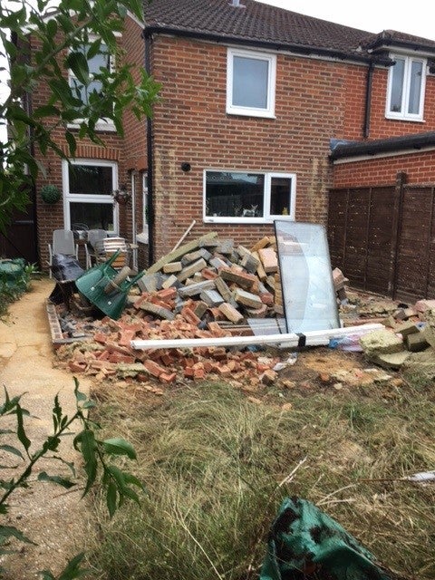 Mary’s was left with an unfinished conservatory.