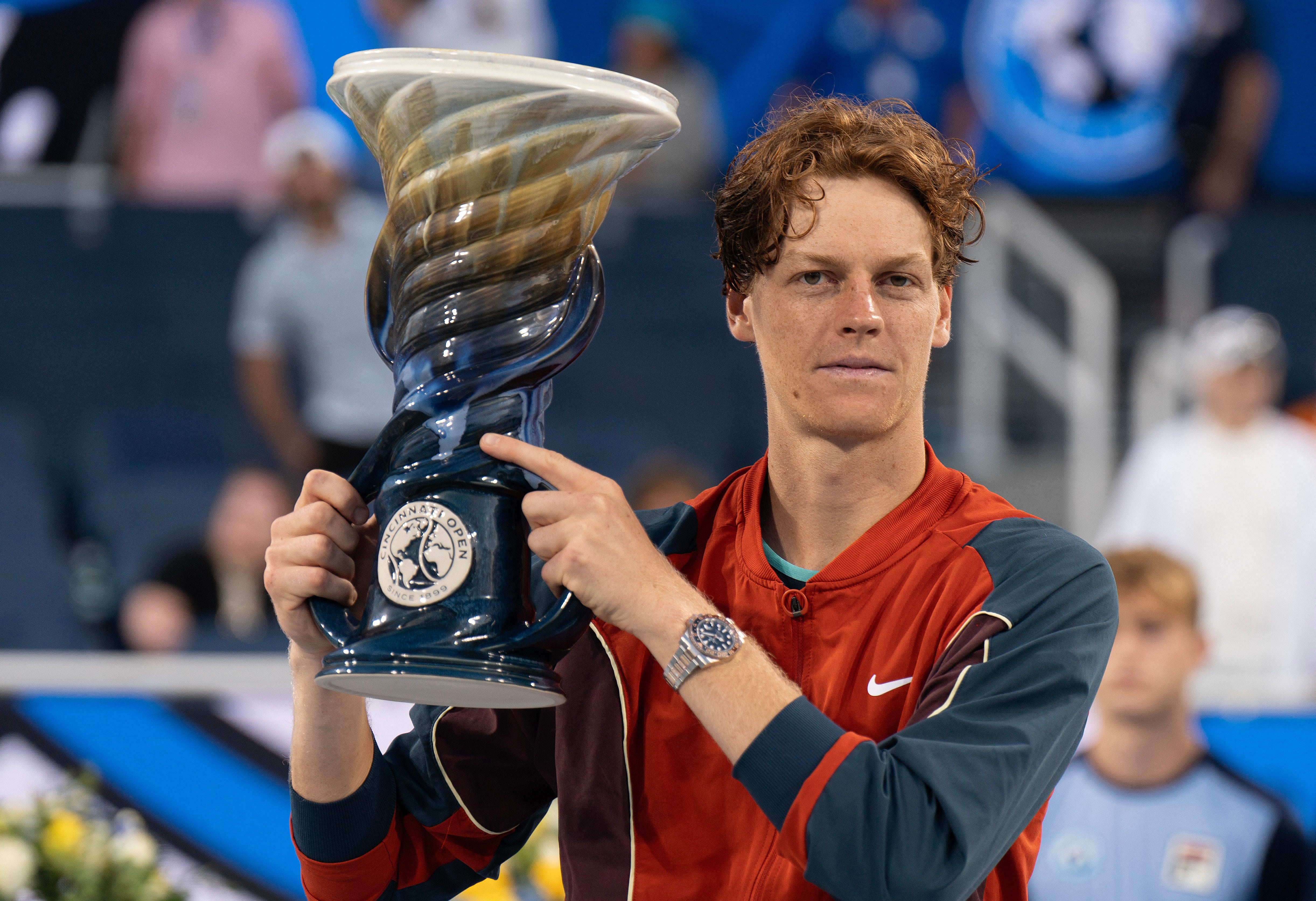 Jannik Sinner after his victory at the Cincinnati Open on Monday