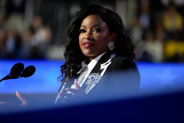 <p>Jasmine Crockett speaks on the first day of the Democratic National Convention </p>