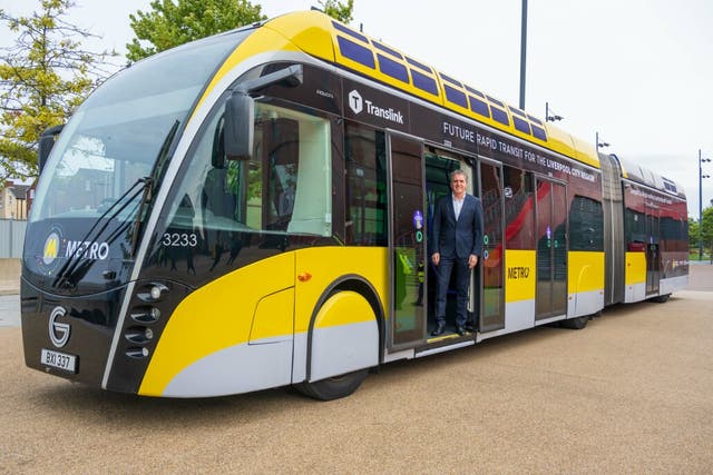 <p>Steve Rotheram, mayor of Liverpool City Region, says that the glider will improve connectivity between the football stadiums and the airport </p>