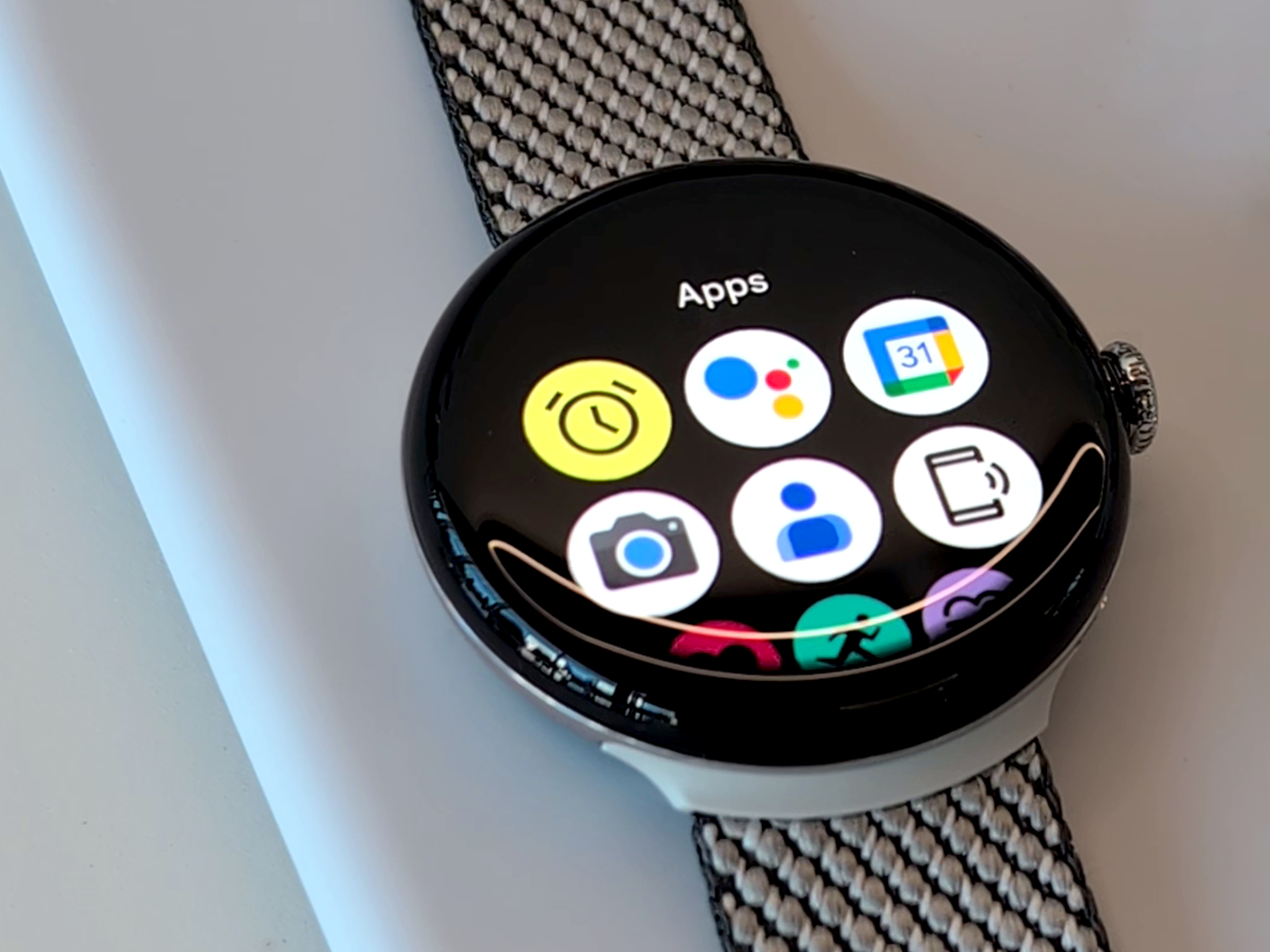 The Pixel Watch 3 uses a domed glass display