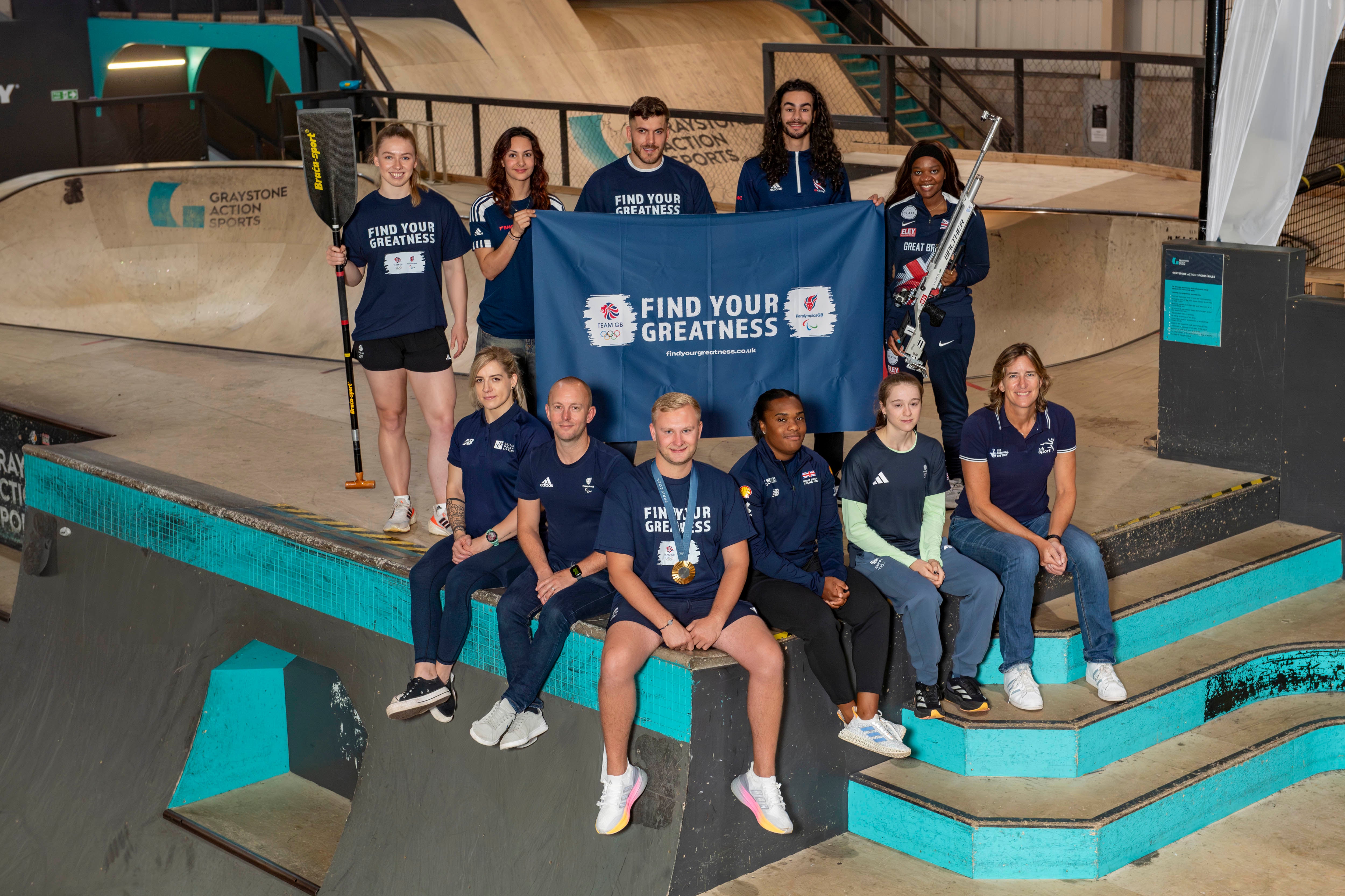 Dame Katherine Grainger (bottom right) has overseen the launch of a new UK Sport initiative to find Olympians and Paralympians of the future (xxxx)