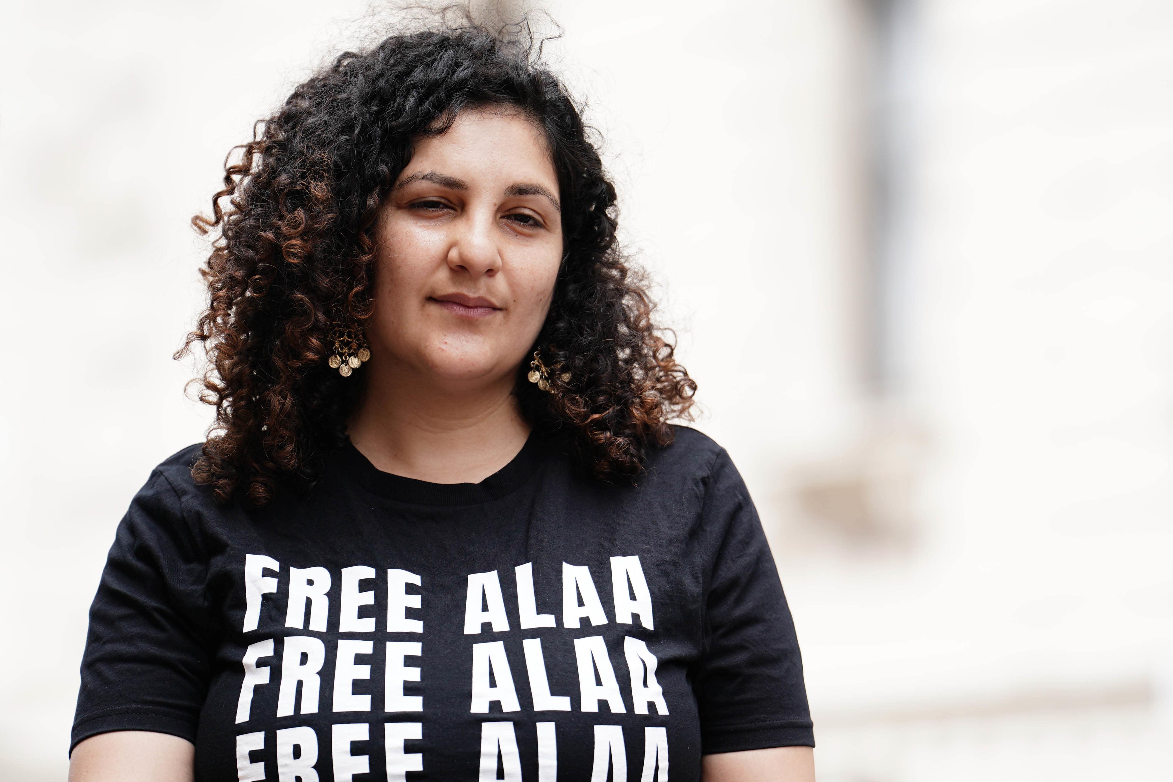 Mona Seif, the sister of British-Egyptian writer Alaa Abd El-Fattah (Jordan Pettitt/PA)