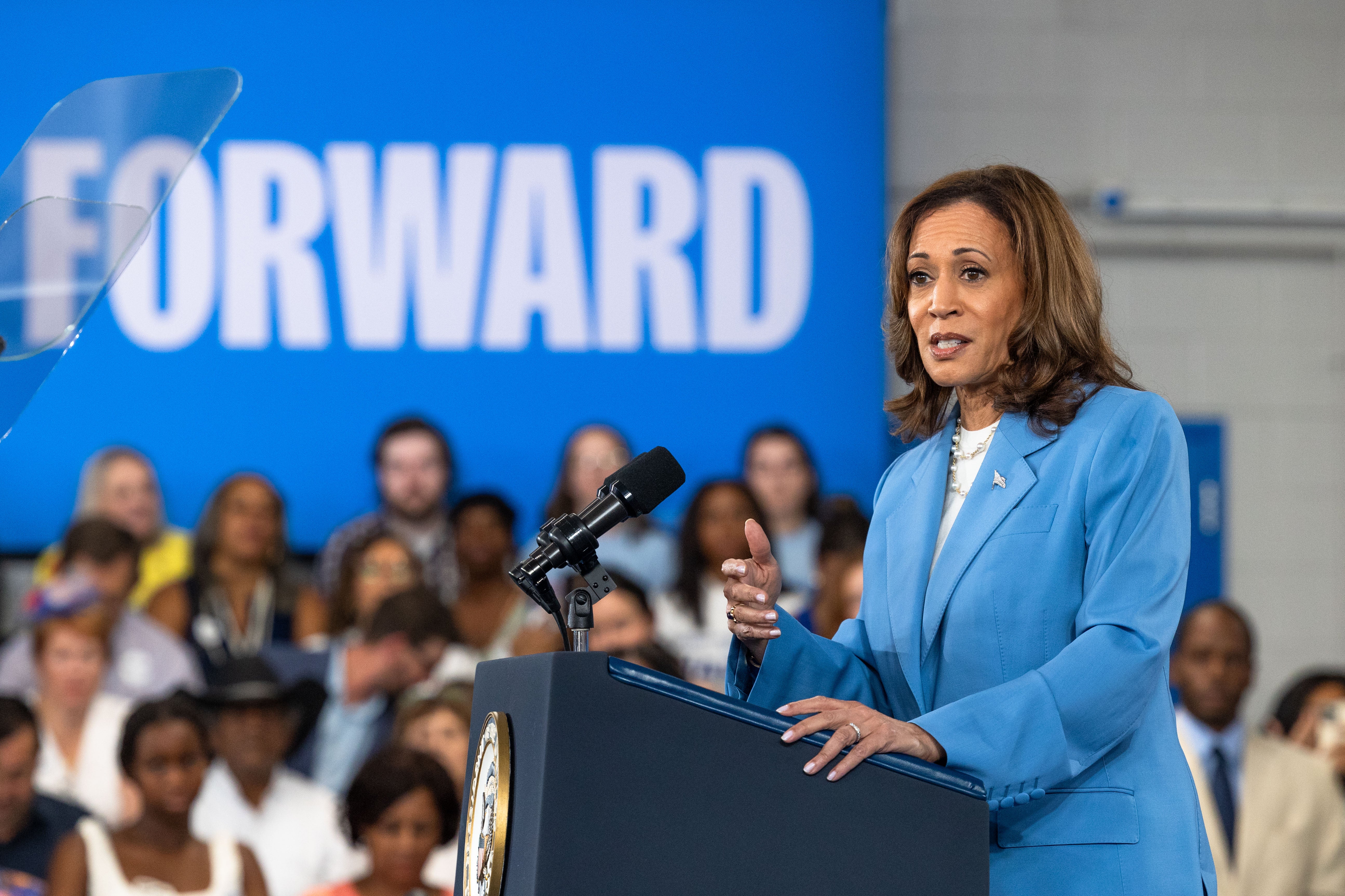 Kamala Harris campaigns in North Carolina, a key swing state that the president of Future Forward said she needs to win