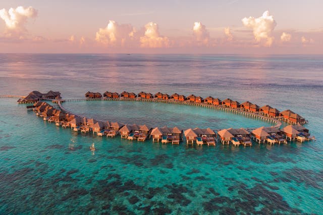 <p>Lagoon living: Private villas over the water at this Maldives hideaway </p>