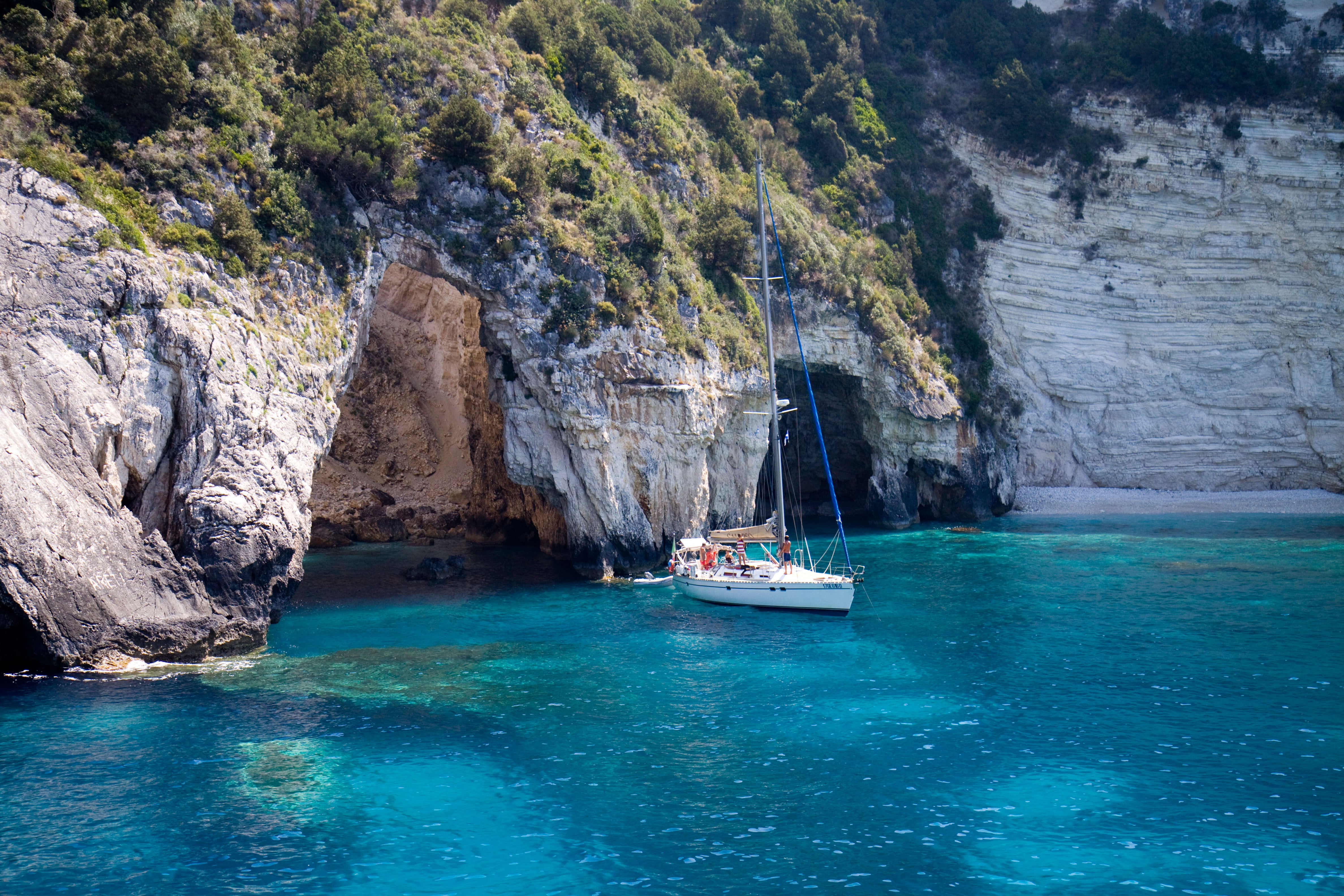 The sea caves of Paleokastritsa are thought to be close to where Ulysses was washed ashore after having been shipwrecked