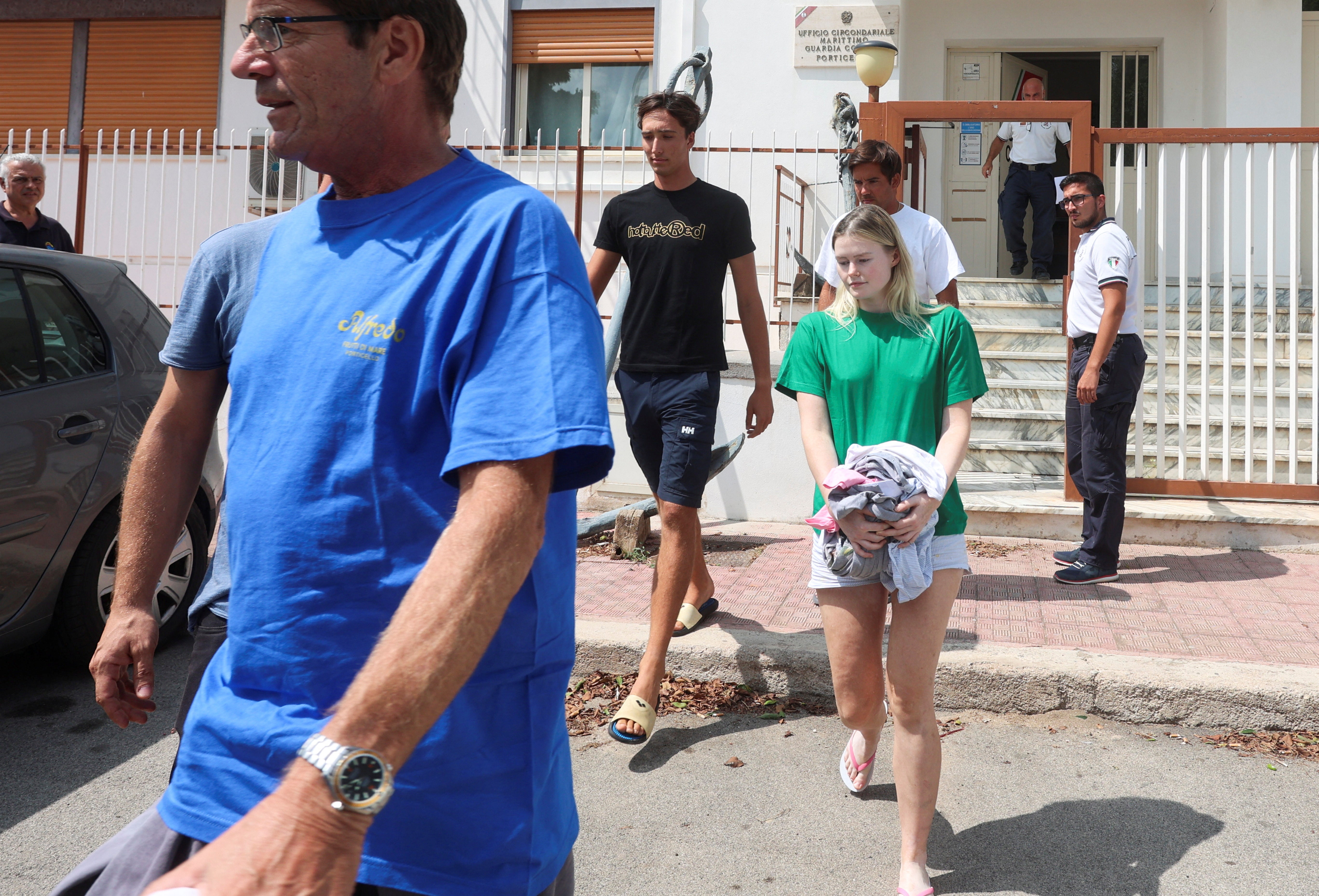 Katja Chicken (centre in green t-shirt) is South African and worked as a crew member on the Bayesian