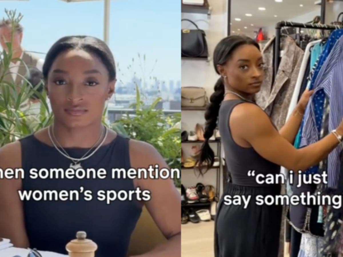 Simone Biles pokes fun at her viral Olympic look in new video