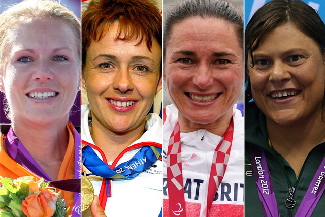 Esther Vergeer, Baroness Tanni Grey-Thompson, Dame Sarah Storey and Natalie Du Toit, left to right, left lasting Paralympic legacies (/PA)