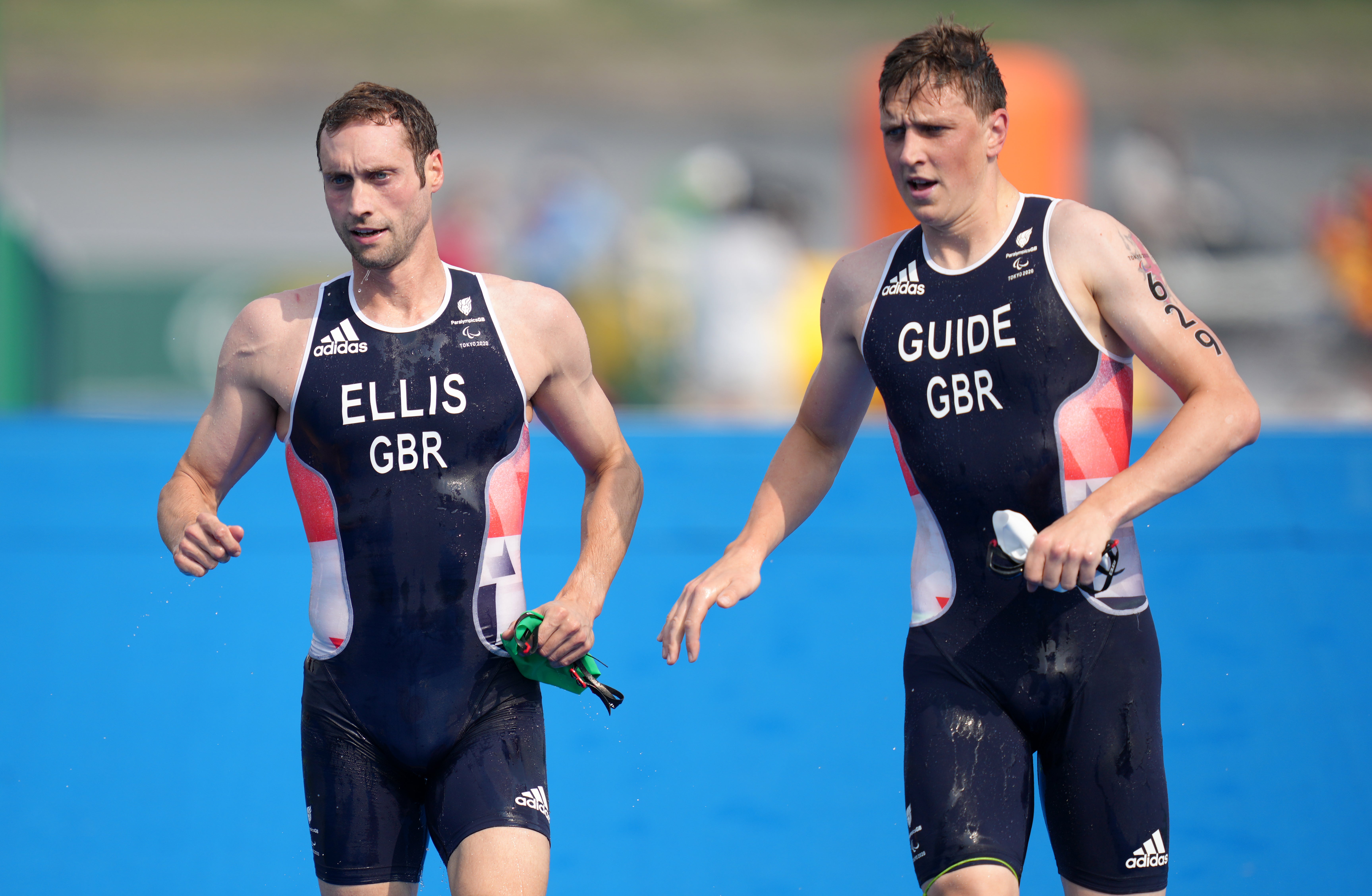 Great Britain’s Dave Ellis, left, and guide Luke Pollard (John Walton/PA)