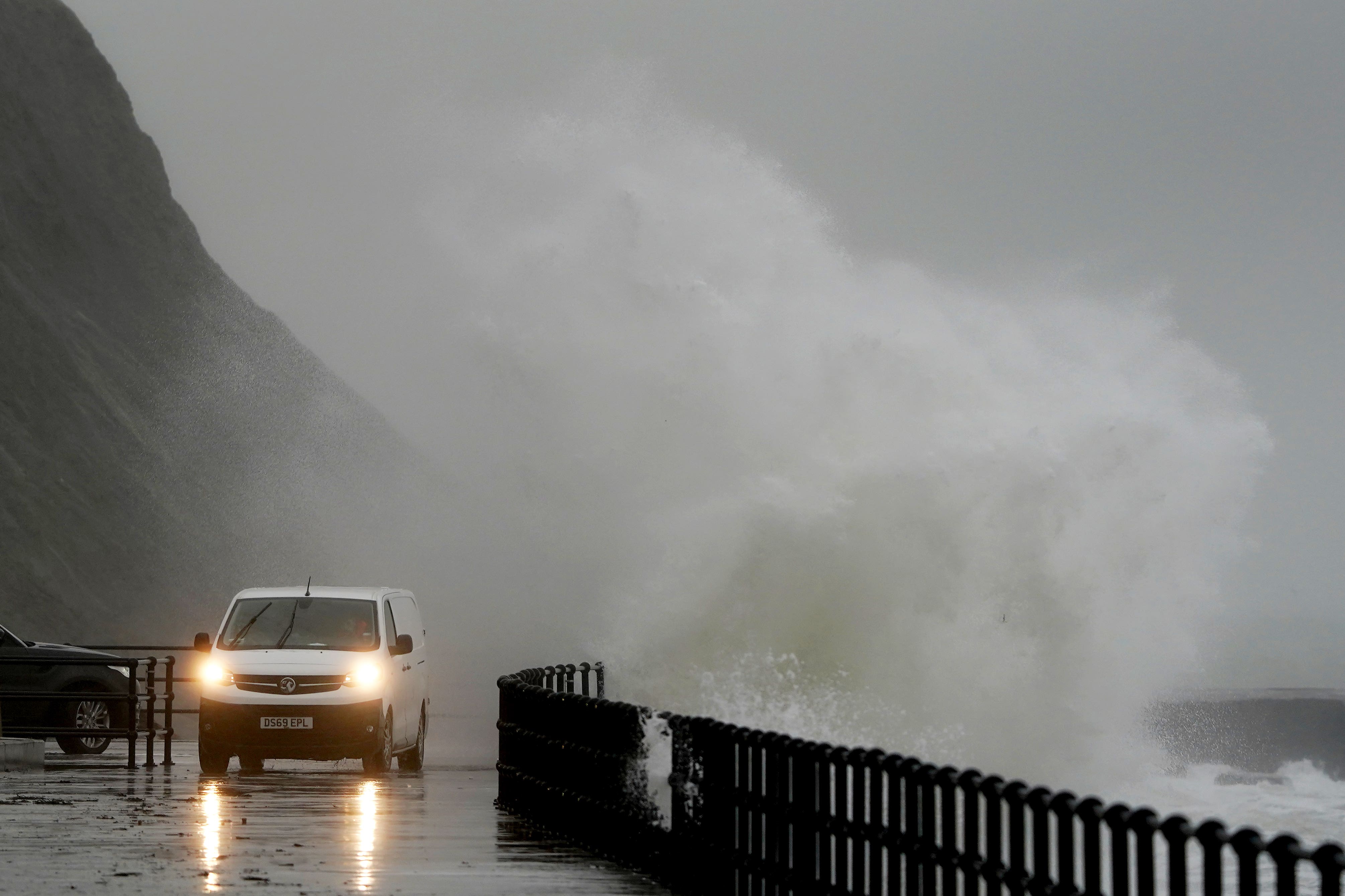 Heavy wind in Folkestone, Kent (Gareth Fuller/PA)