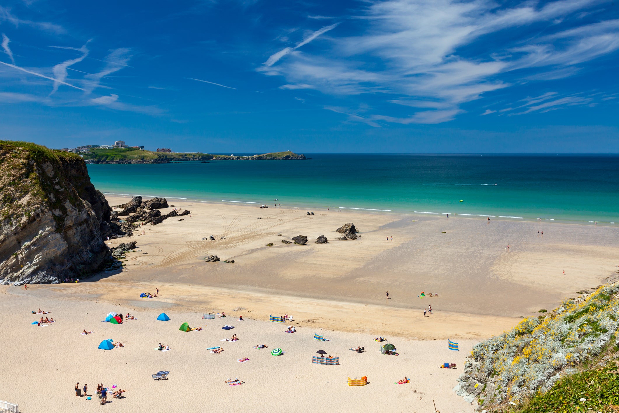 Lucky Glaze is a privately owned sandy cove on the edge of Newquay