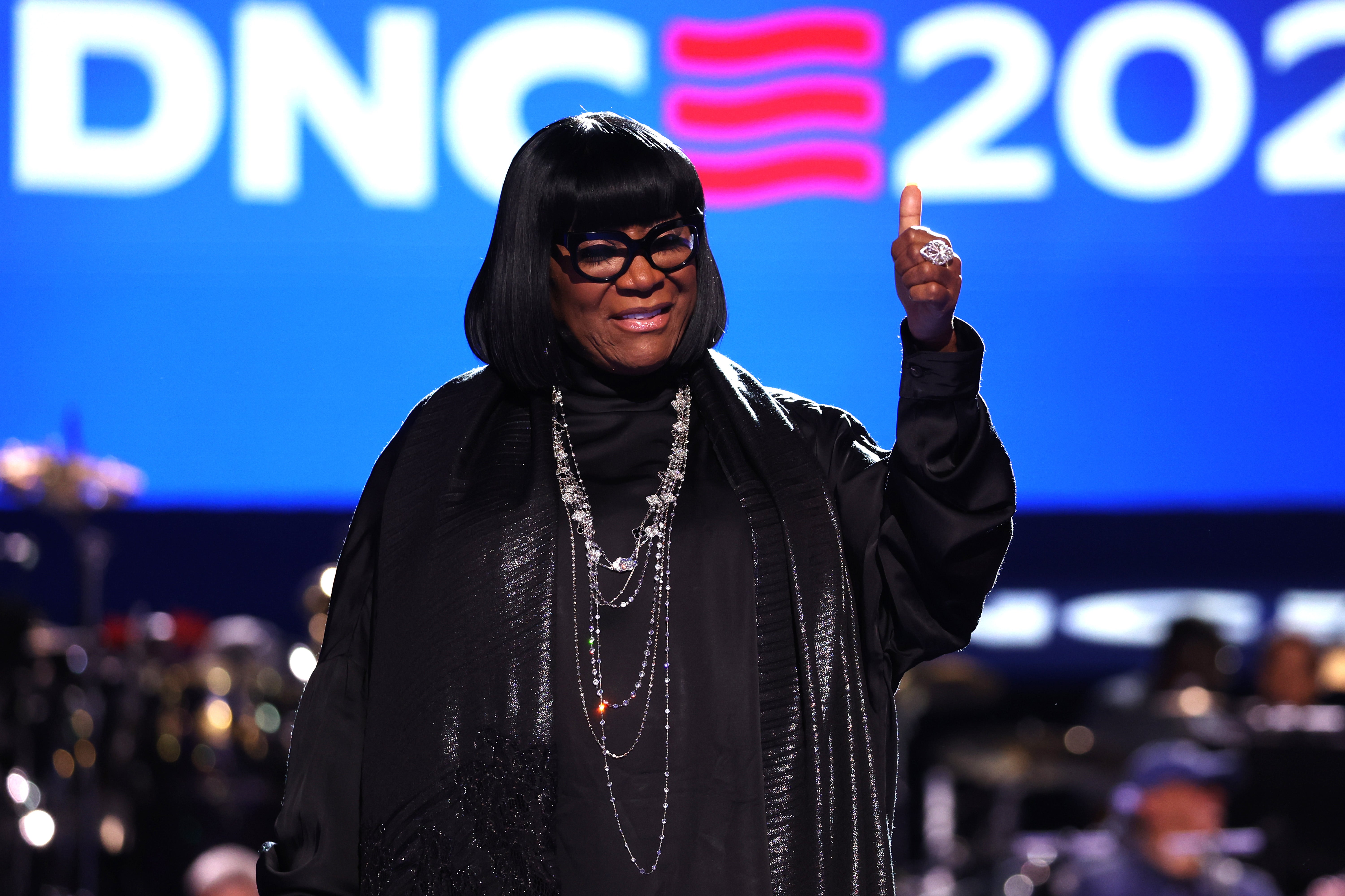 R&B singer Patti Labelle performs at night two of the 2024 DNC