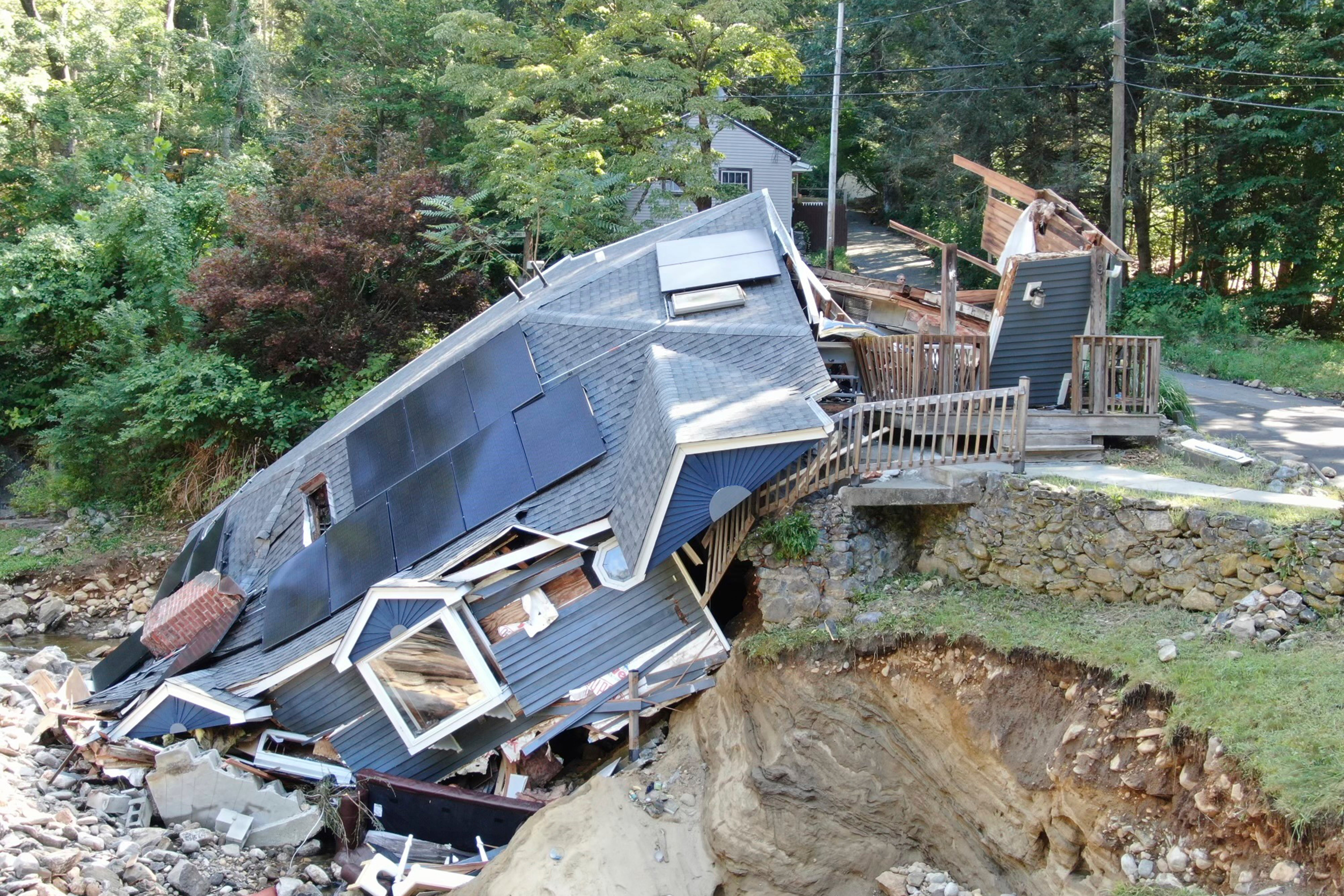 Northeast Flooding Home Collapse