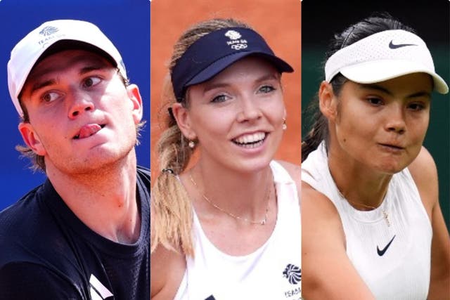 Jack Draper, Katie Boulter and Emma Raducanu are preparing for the US Open (PA)