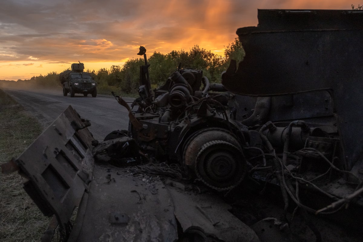 Russian military airbase left ablaze after Ukrainian drone strike | The ...
