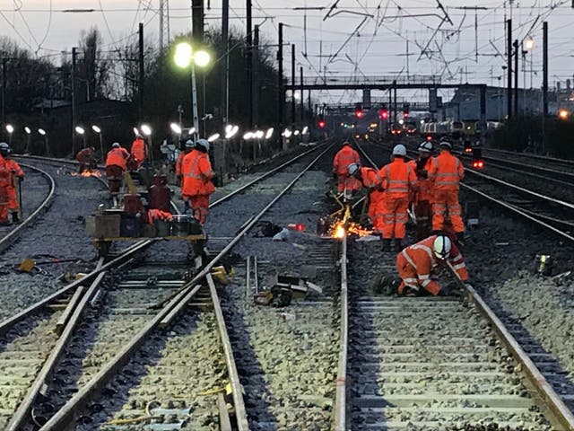 <p>Orange alert: Network Rail engineers will be working on both the East and West Coast main lines</p>