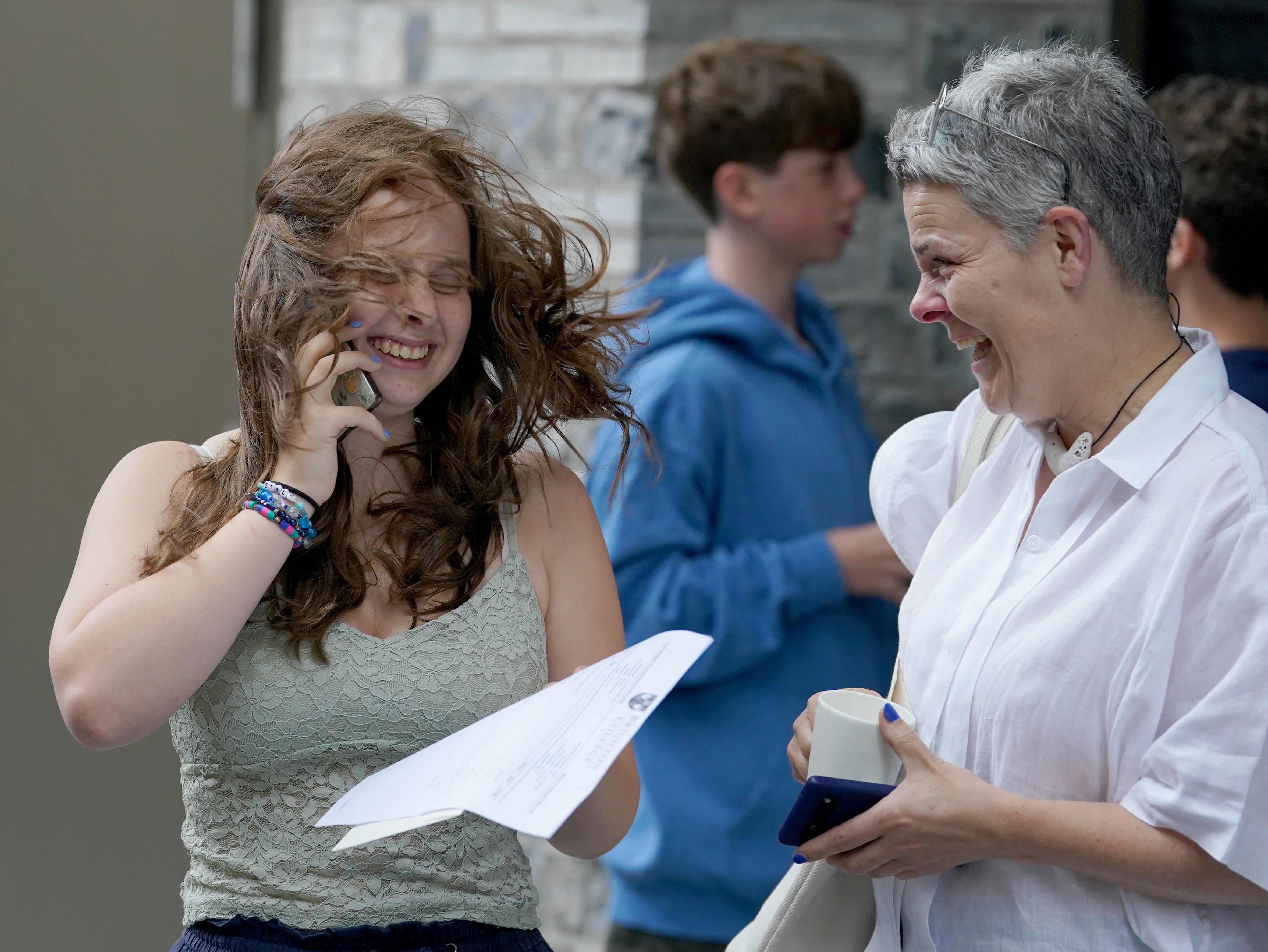 Pupils at Brighton College receiving their GCSE results