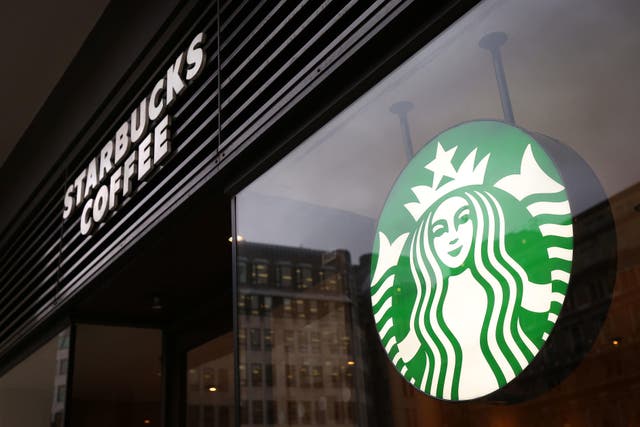 <p>A Starbucks coffee shop in London
</p>