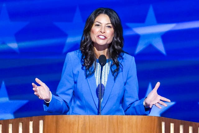 <p>Attorney General of Michigan Dana Nessel delivers remarks during the third night of the Democratic National Convention (DNC) at the United Center in Chicago on August 21, 2024. She delivered a powerful message to the Supreme Court justices who are trying to rollback the rights of some Americans </p>