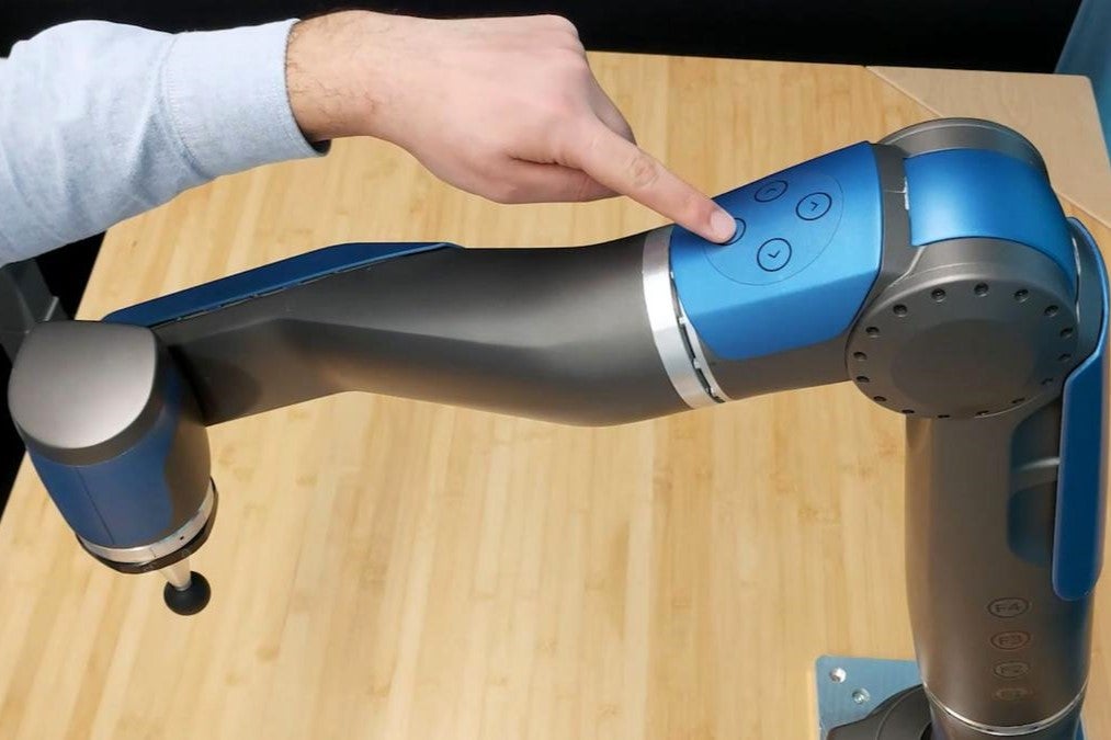 The robot’s sense of touch was achieved through AI and existing internal sensors