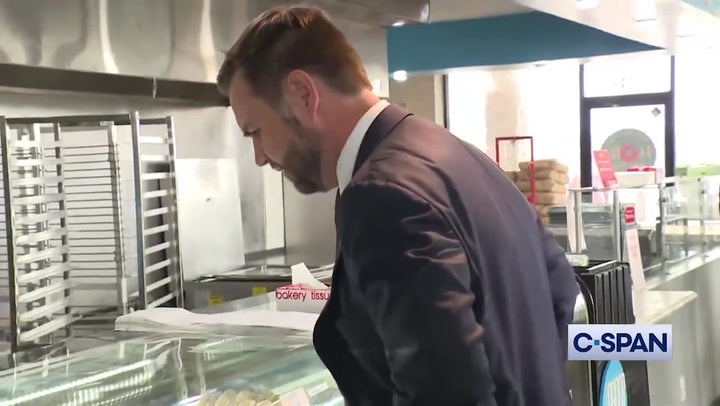 JD Vance had trouble ordering at a doughnut shop while an employee refused to appear on camera with him. Vance said Tuesday he had 