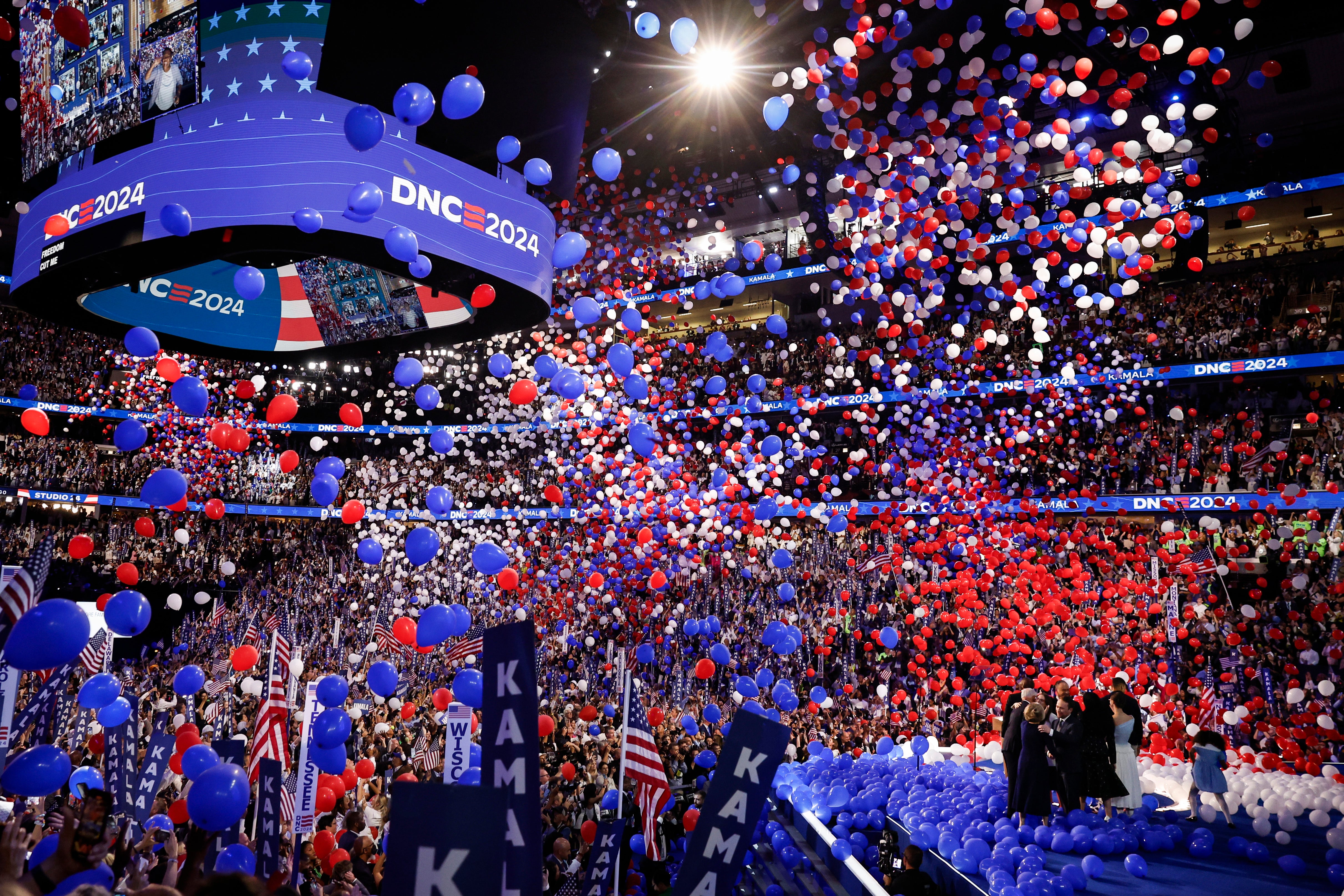 DNC crowd roars as Harris ends four-day convention