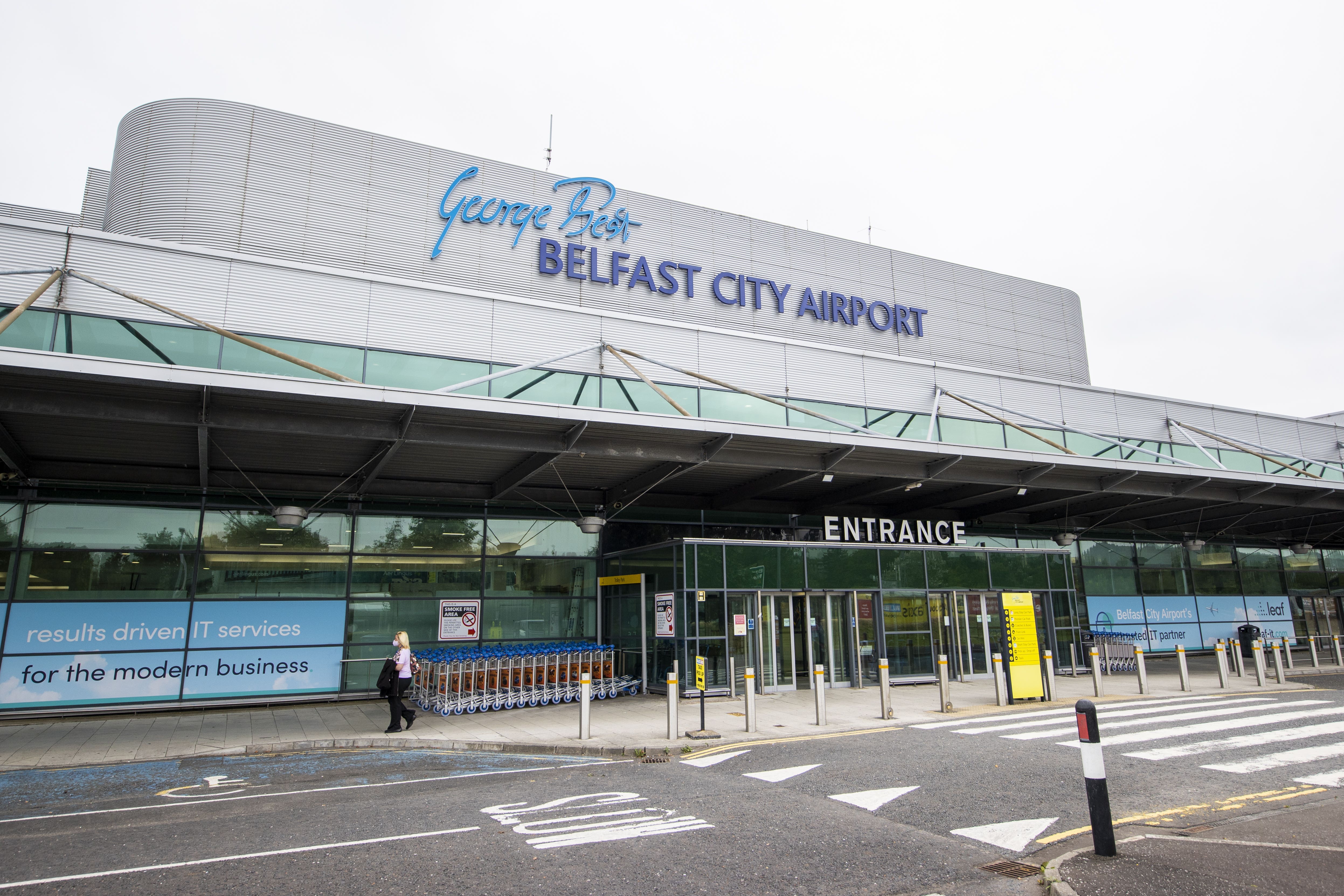 The man was detained at Belfast City Airport on Thursday (PA)