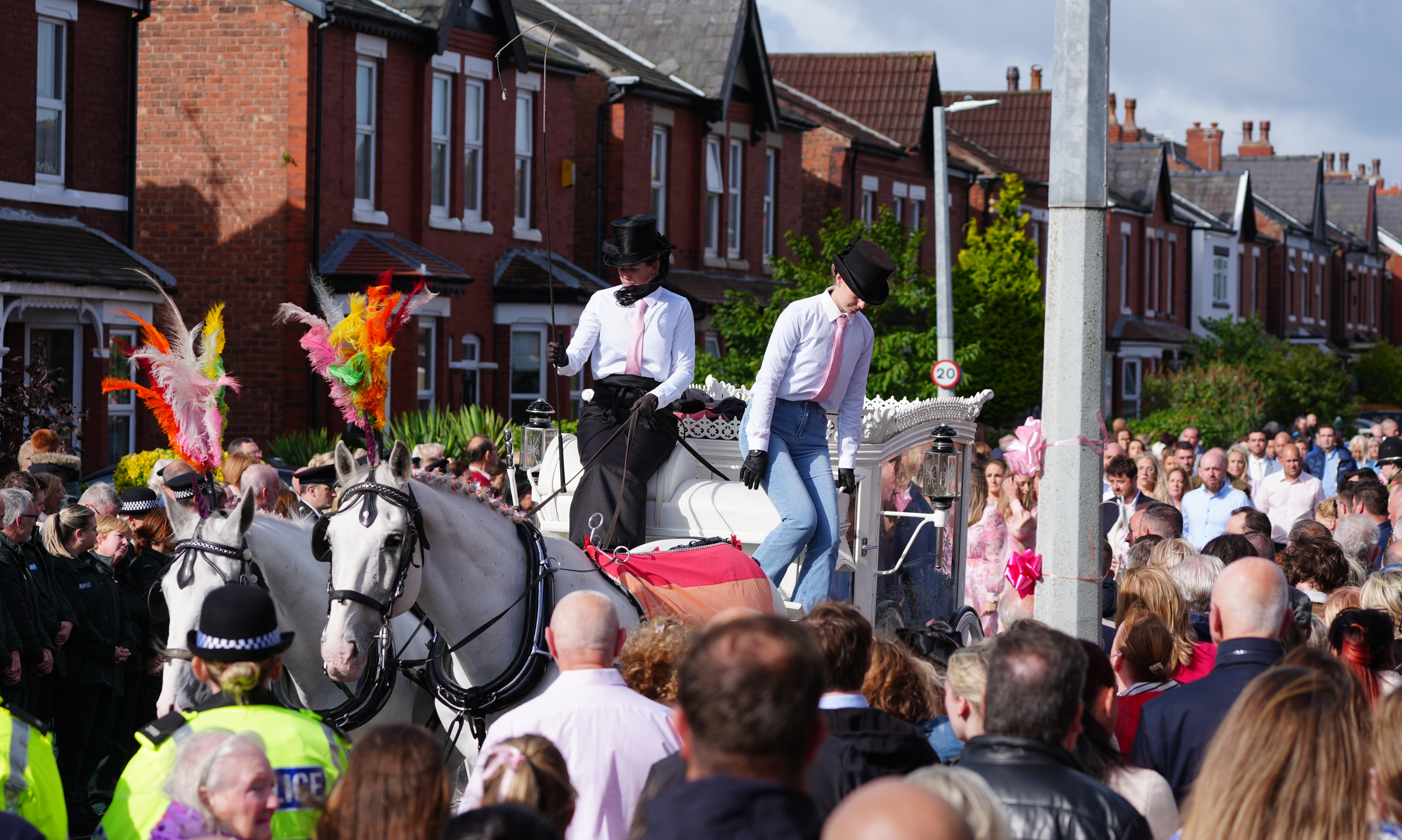 Hundreds gathered as the cortege approached St John’s Church