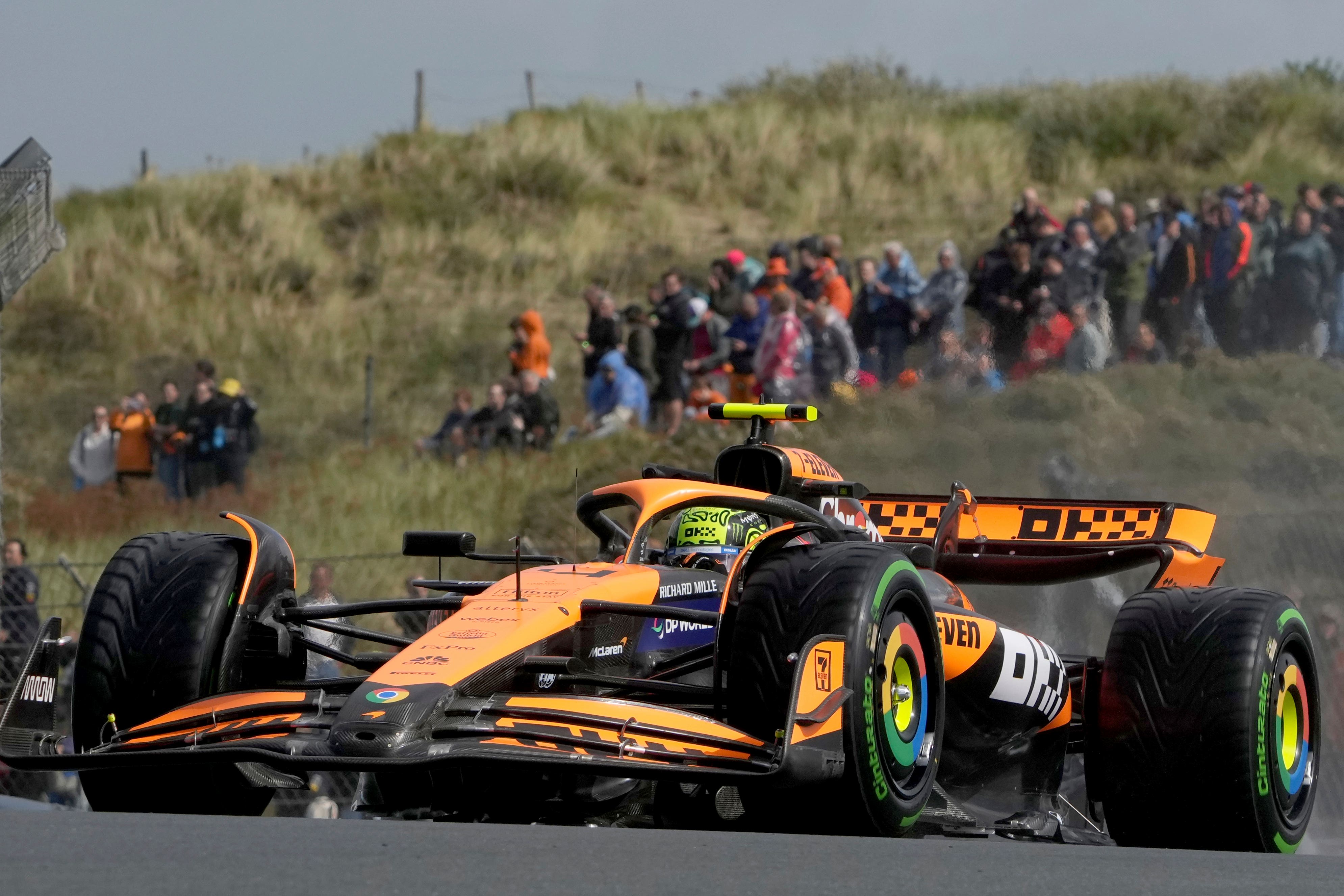 Lando Norris finished fastest in the first practice session (Peter Dejong/AP)