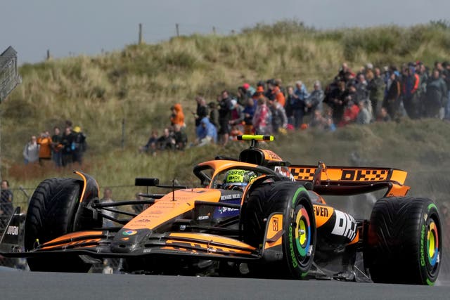 Lando Norris finished fastest in the first practice session (Peter Dejong/AP)