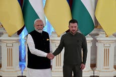 Russia-Ukraine war latest: Putin’s forces suffer significant losses in Kursk as India’s Modi visits Kyiv