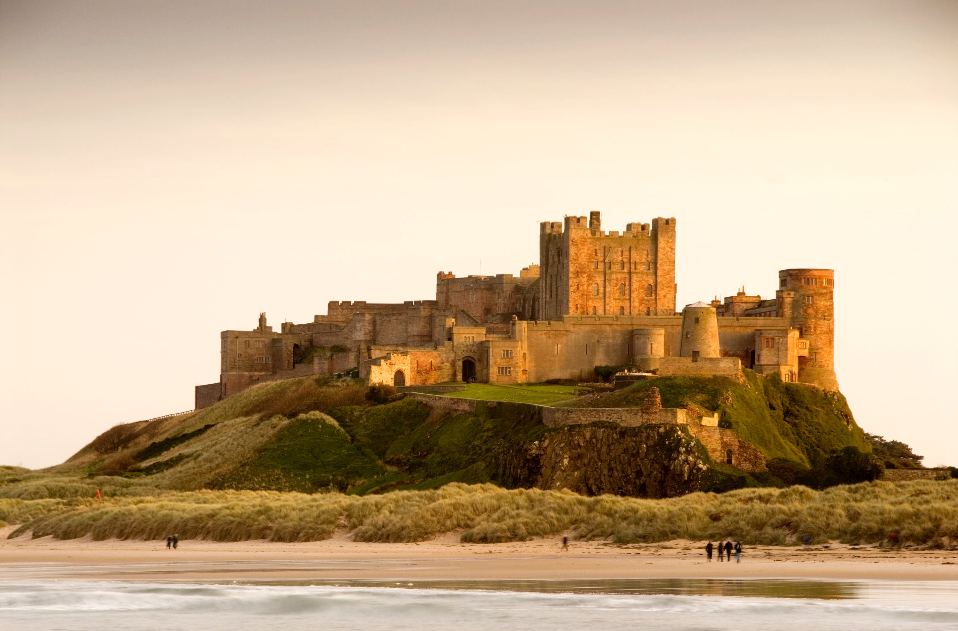 Bamburgh Castle makes the perfect backdrop for a coastal walk all year round