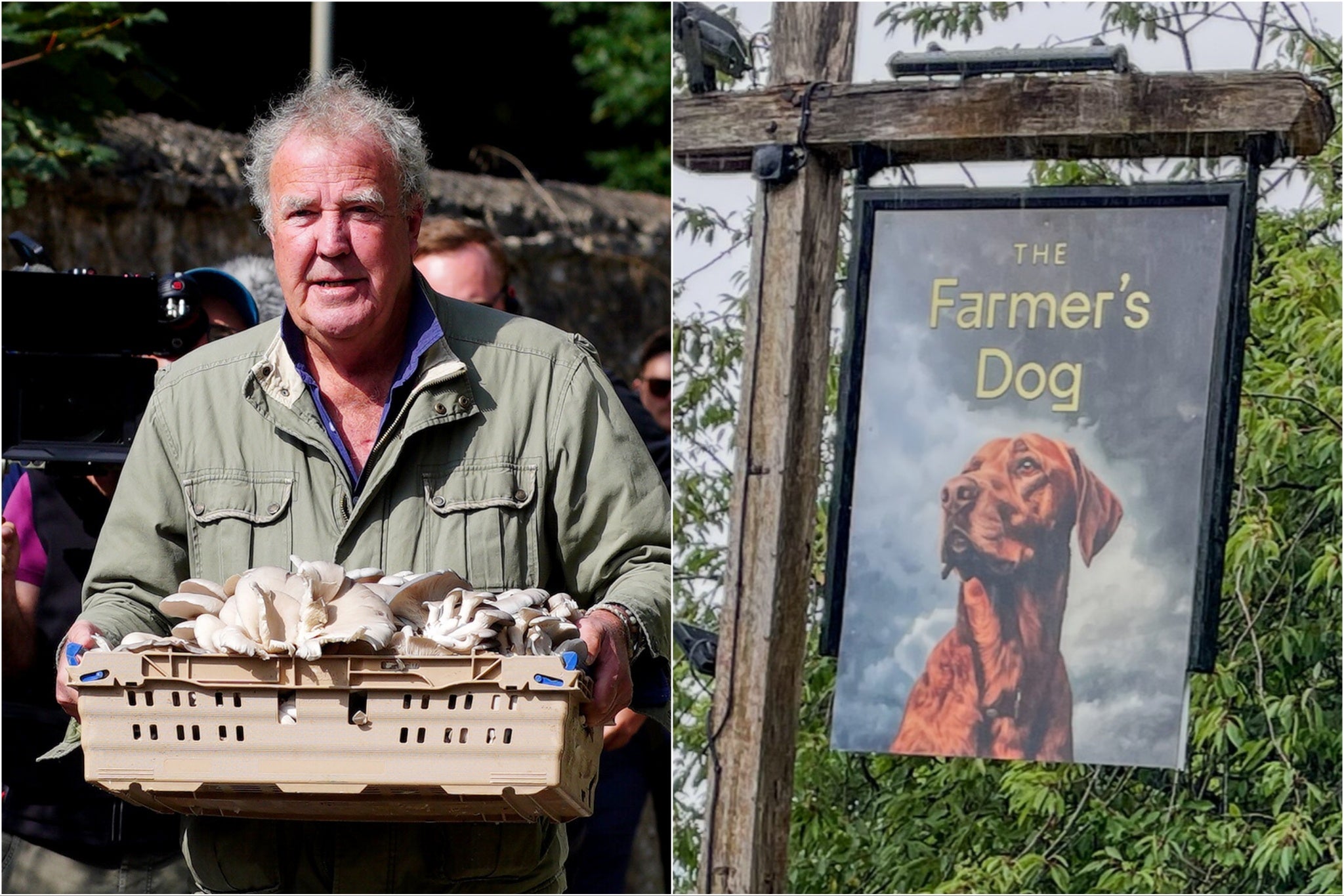 Jeremy Clarkson on the opening day of The Farmer's Dog