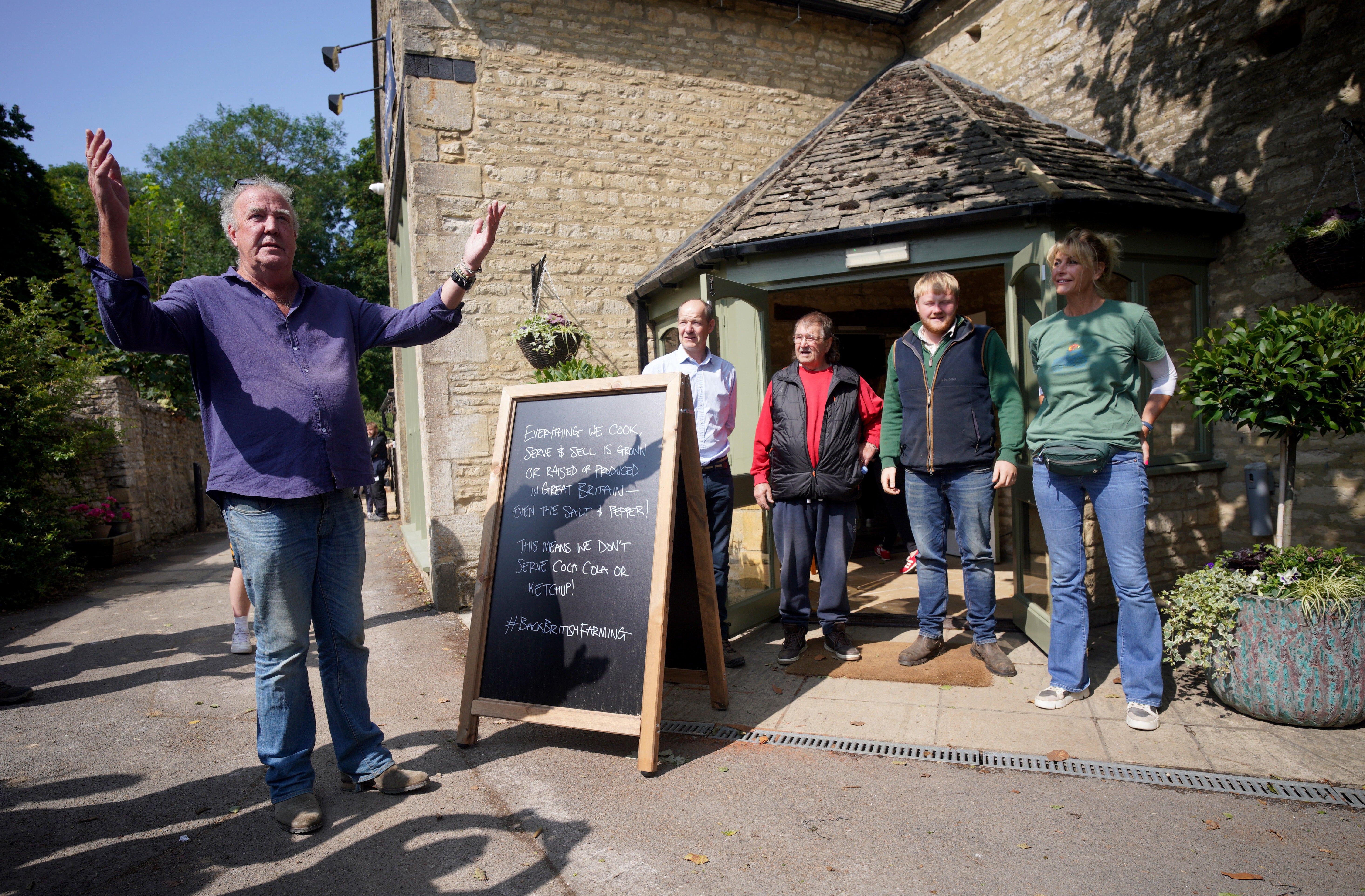 ‘We don’t serve Coca-Cola or ketchup,’ reads a chalkboard outside the pub