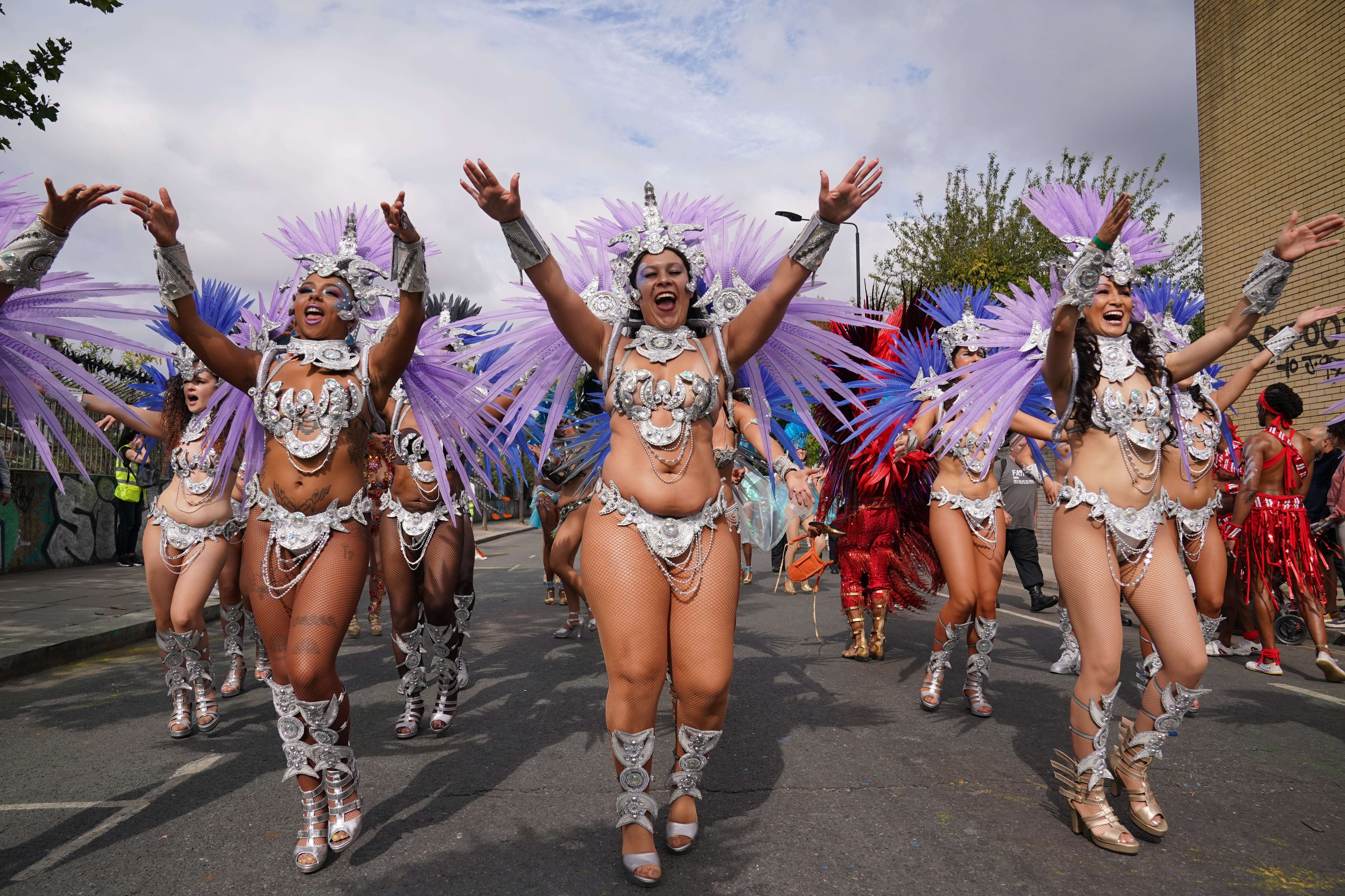 Performers taking part in the 2023 Notting Hill Carnival