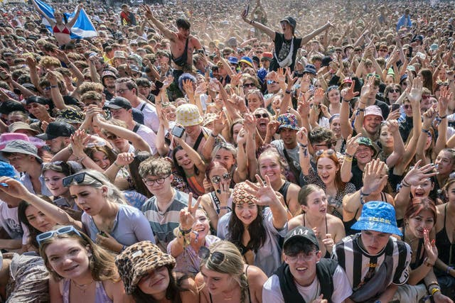 Revelers during the Leeds Festival in 2022 (Danny Lawson/PA)