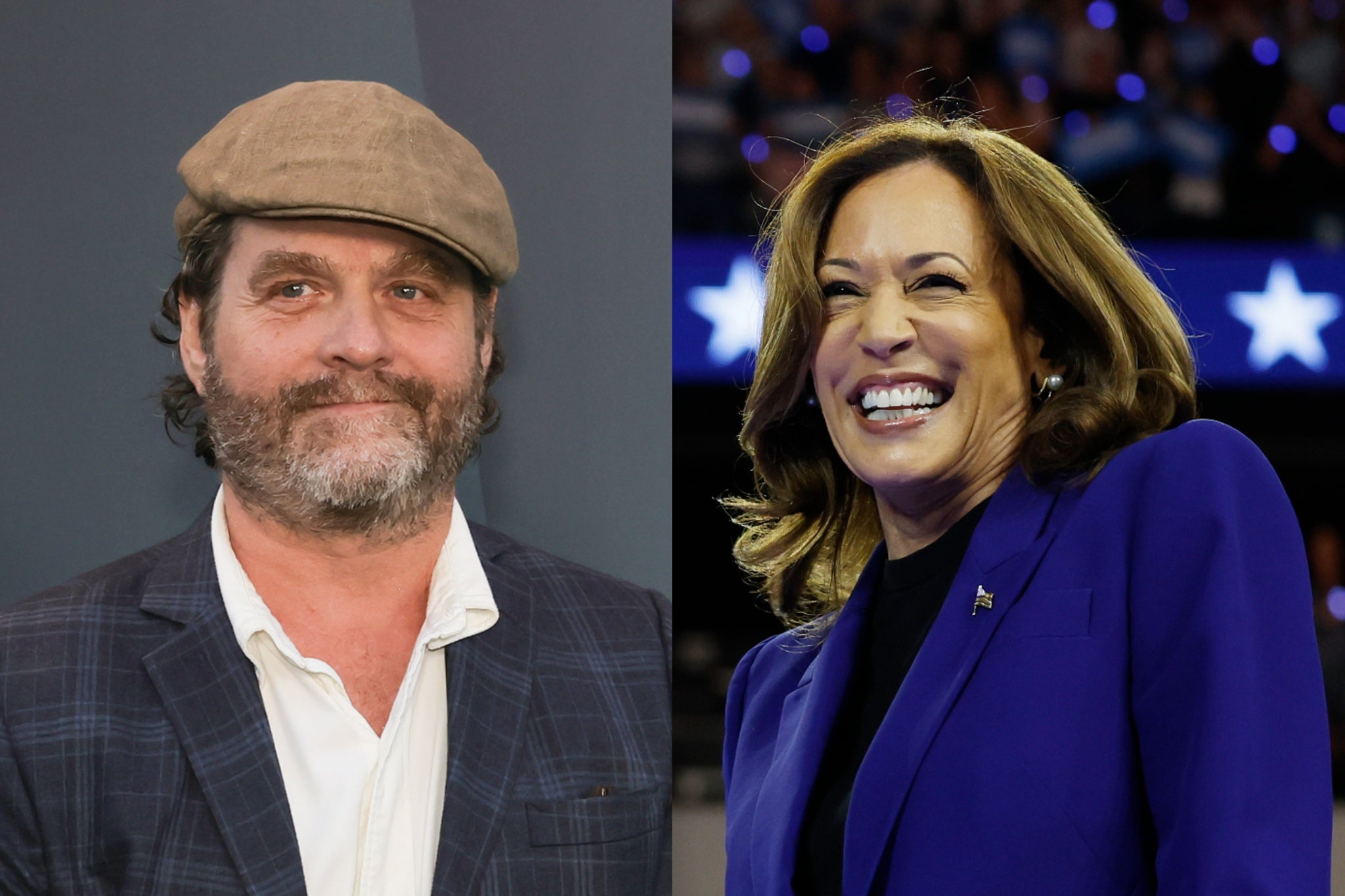 Zach Galifianakis e Kamala Harris