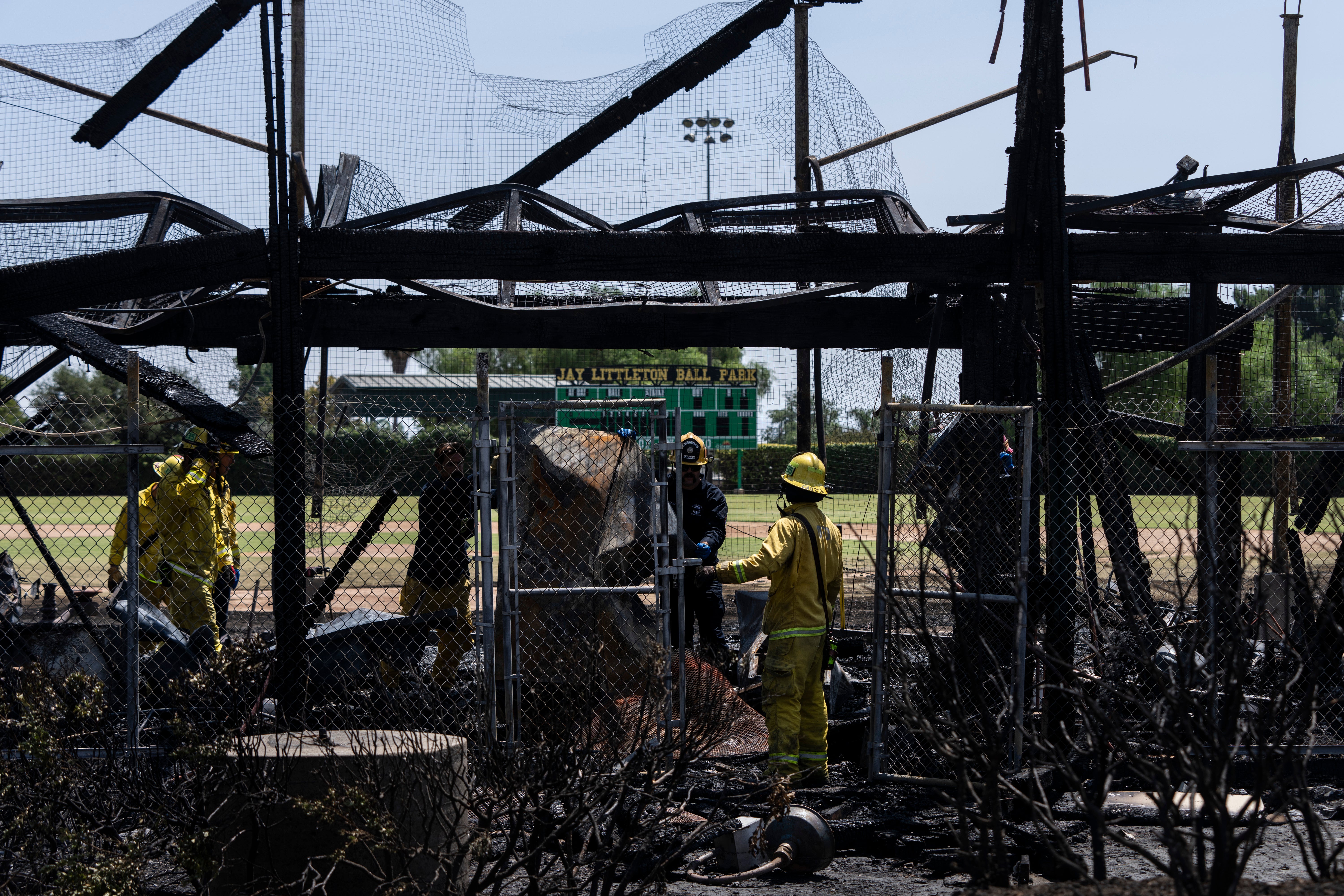 California Ballpark Fire