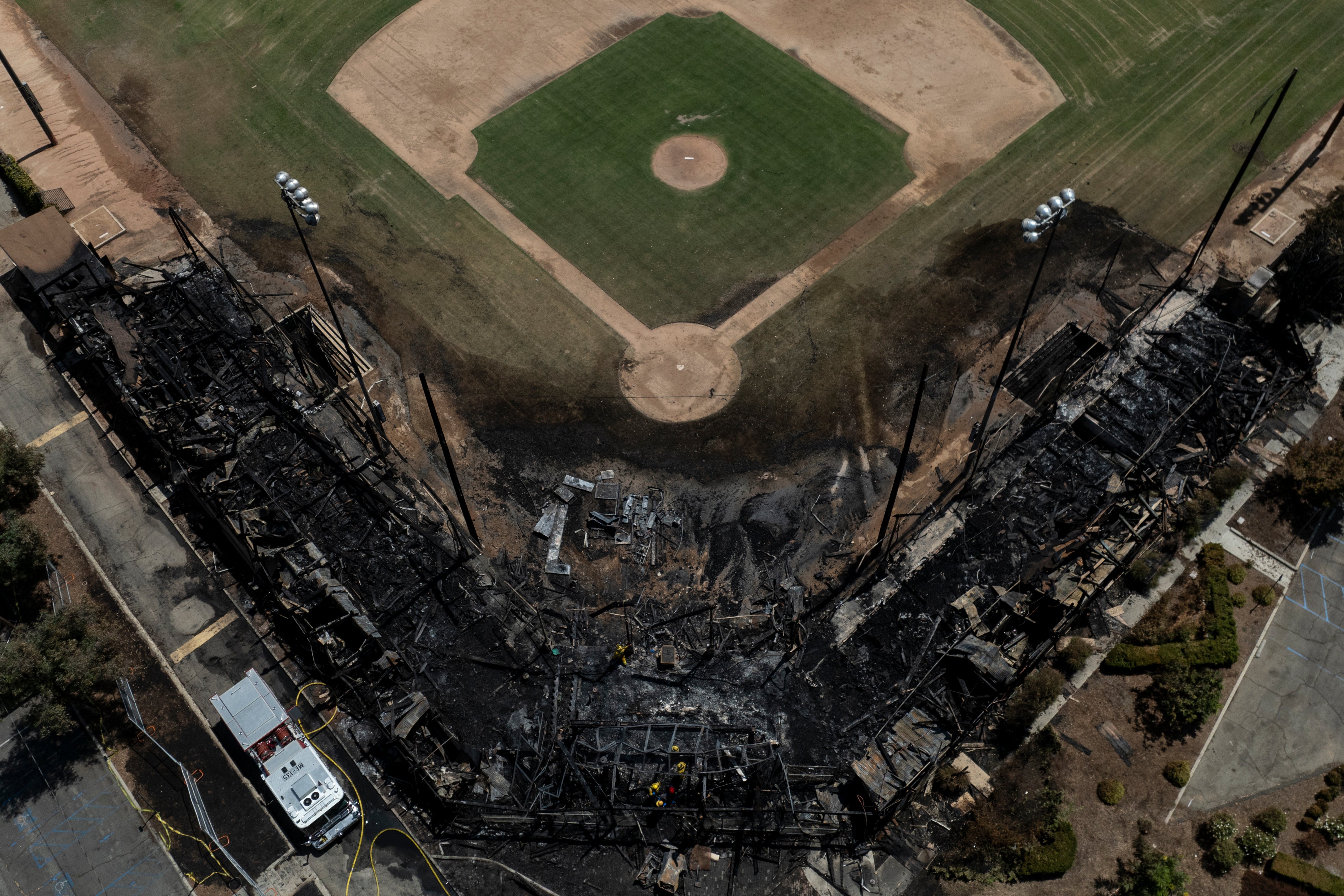 California Ballpark Fire