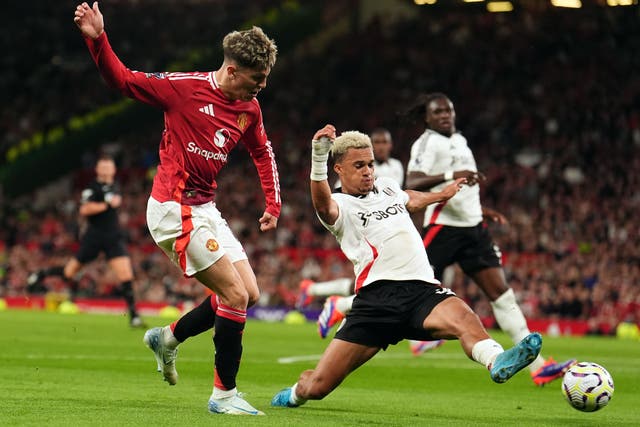 Alejandro Garnacho provided an assist against Fulham (Martin Rickett/PA)