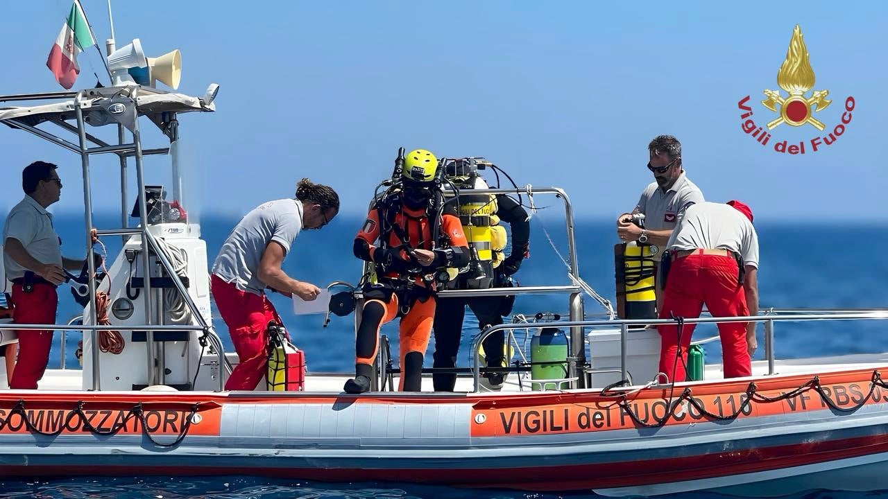 Italy’s fire service sent down crews to recover the bodies