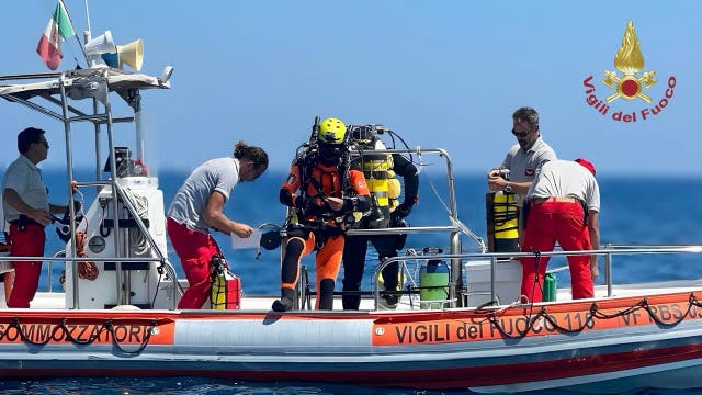 <p>Italy’s fire service sent down crews to recover the bodies </p>