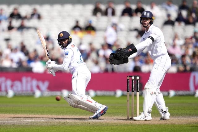 Kamindu Mendis is closing in on a century for Sri Lanka (Nick Potts/PA)