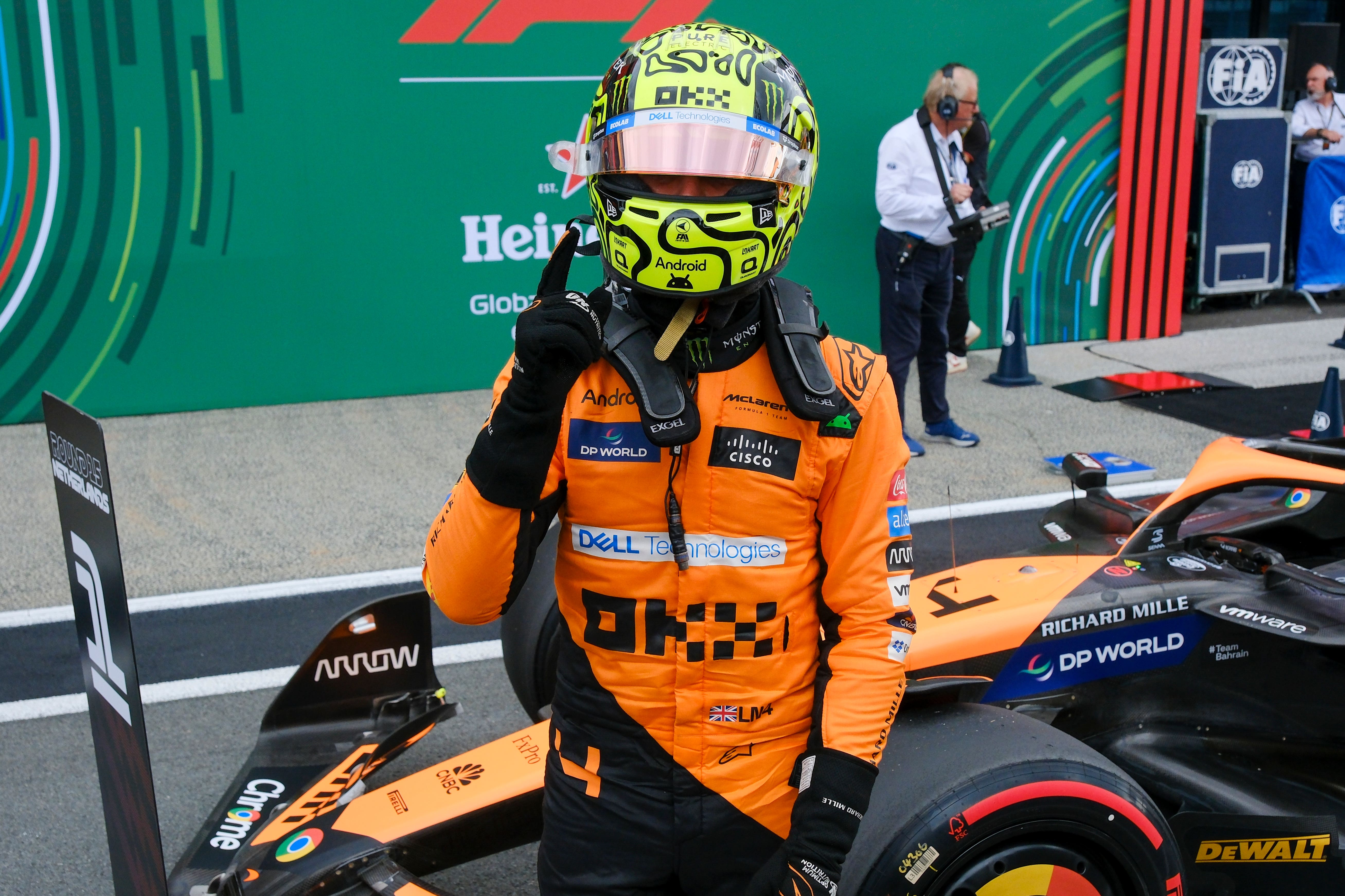 Lando Norris claimed pole position for the Dutch Grand Prix