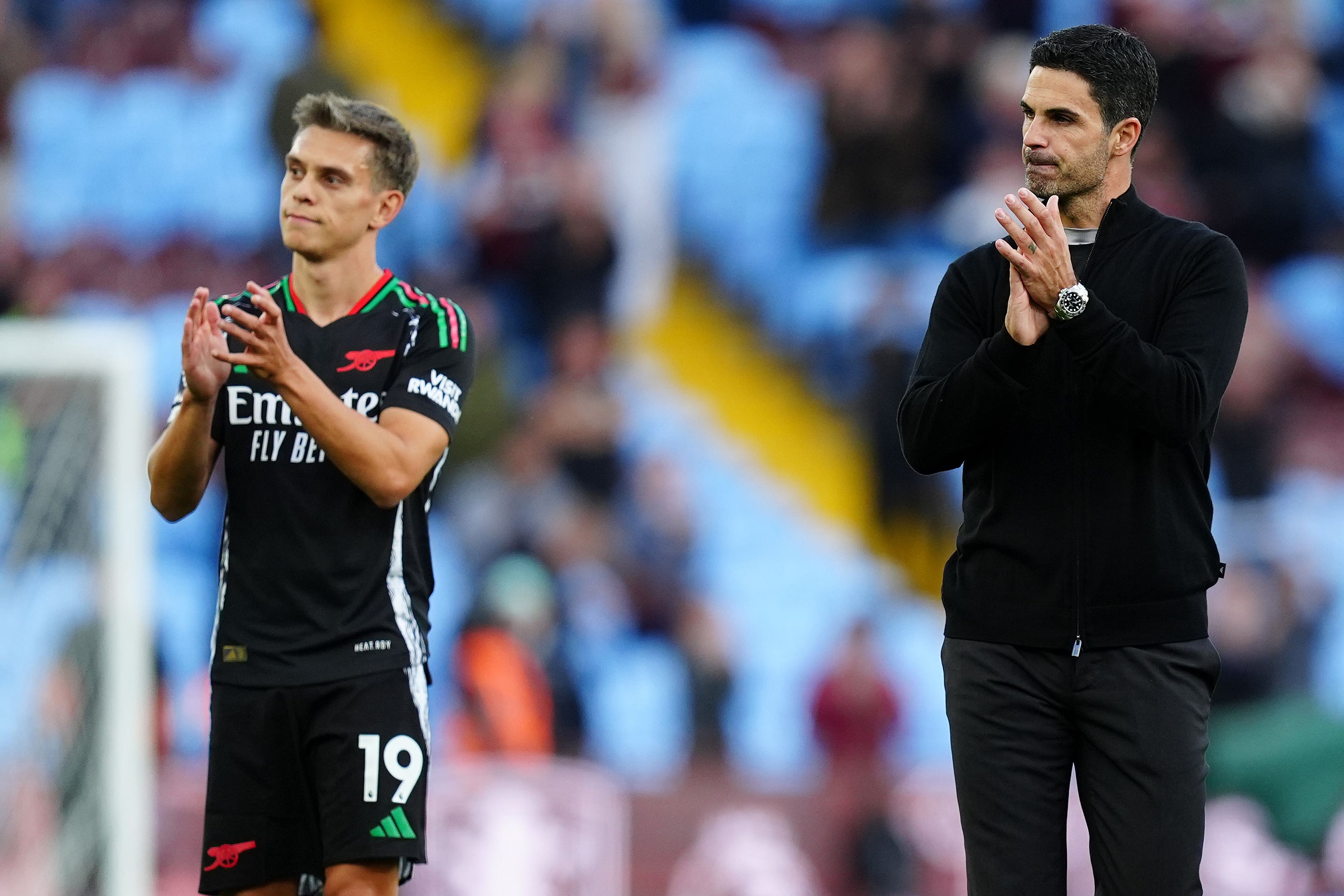 Mikel Arteta hailed Leandro Trossard’s attitude coming off the bench (David Davies/PA)