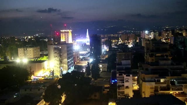 <p>Blasts and missiles rocket across sky in northern Israel after Hezbollah retaliates.</p>